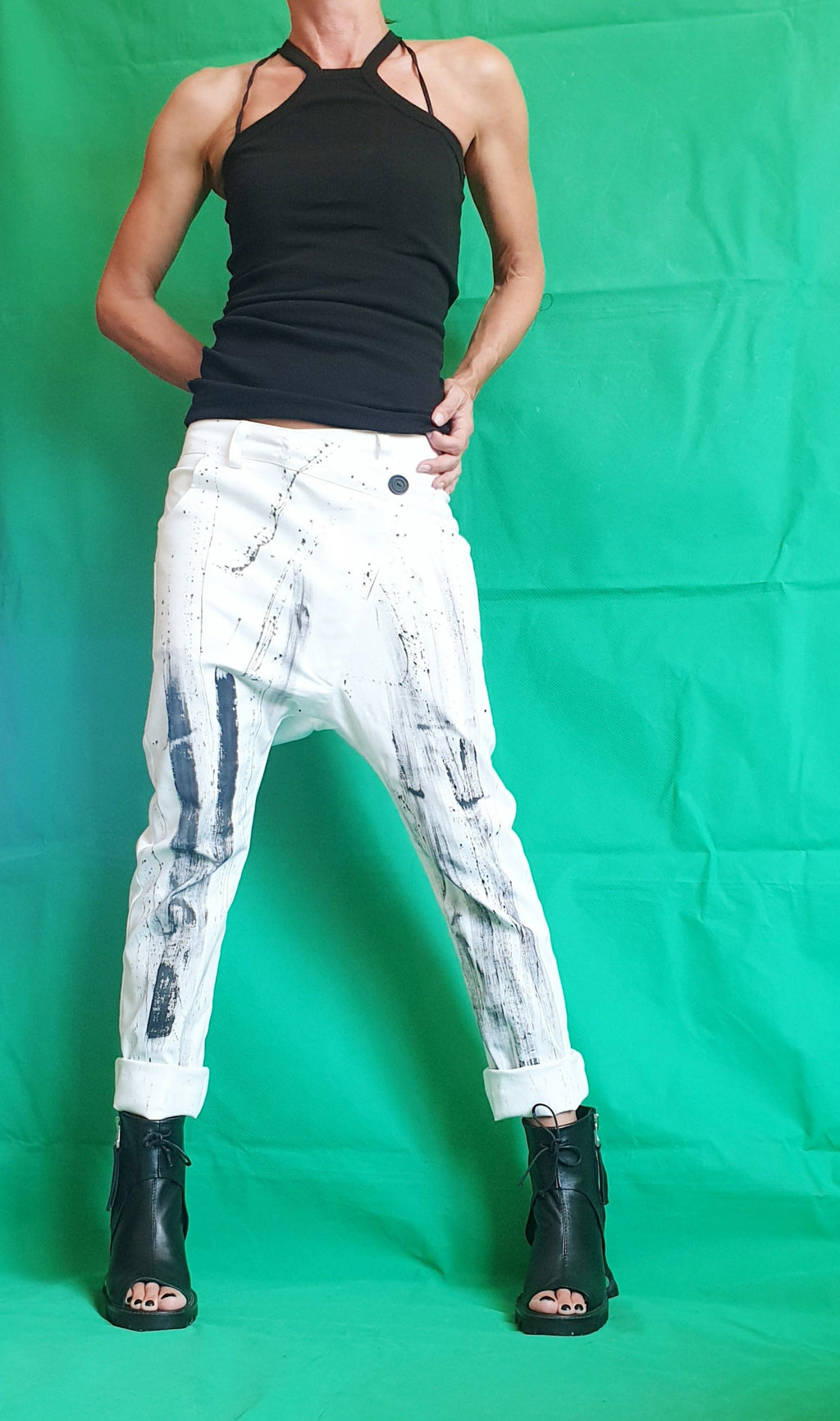 Extravagant Harem Pants, Designer Pants, Loose Pants, Women Pants, Baggy Pants, Long Maxi White Pants, Casual Harem Trousers