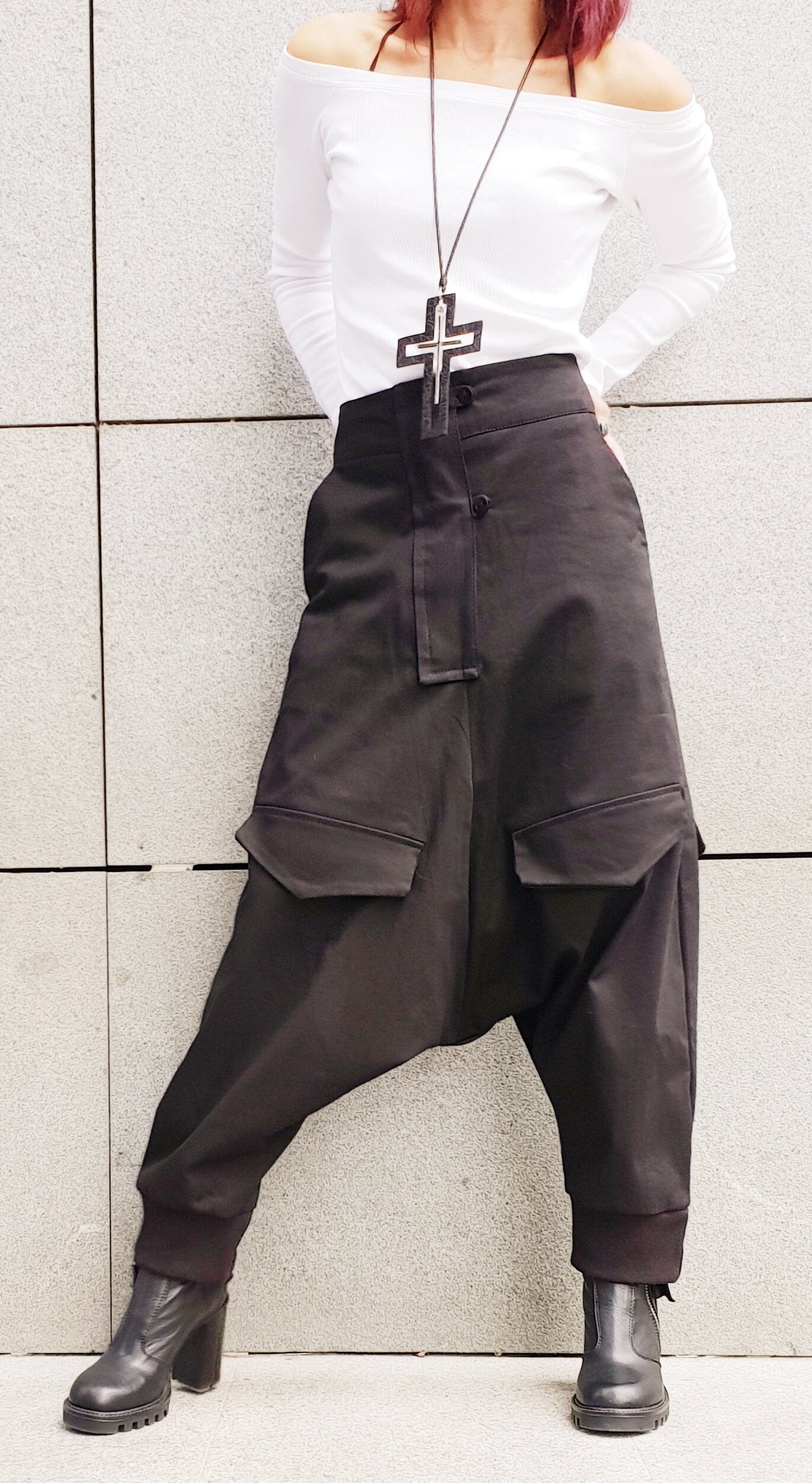 Avant Garde Pants /Harem Pants Women /Drop Crotch Pants/ Baggy Pants/ Extravagant Pants/ Casual Pants/ Urban Pants