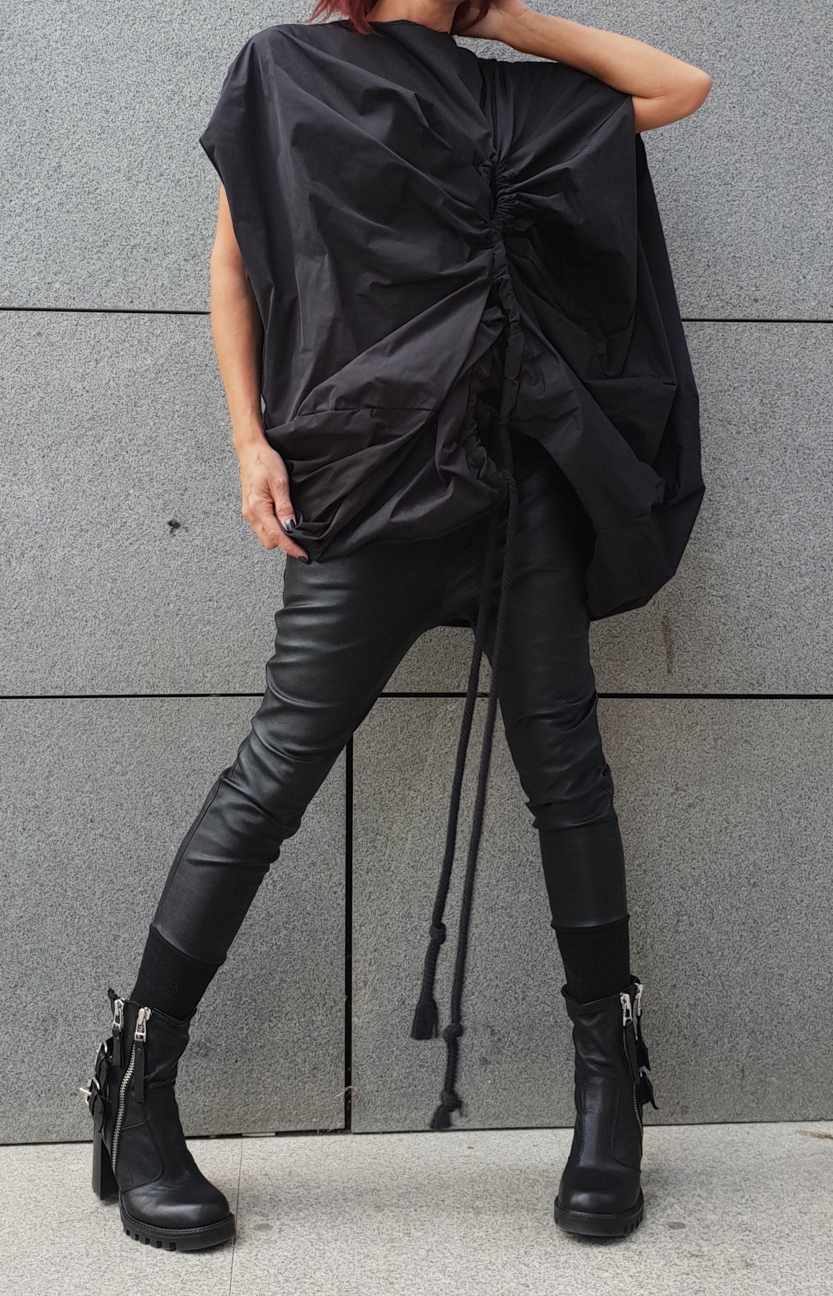 Asymmetric Shirts/Avant Garde Tunic/Loose Tunic/Deconstructed Top/ Gothic tunic/ Steampunk Tunic/Oversize Tunic/Casual Long Sleeve Top