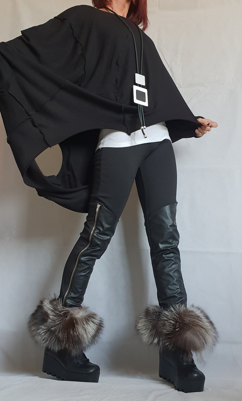 Asymmetrical tunic, Avant Garde Tunic, Loose Tunic, Deconstructed Top, Gothic tunic, Oversize Tunic, Long Short Sleeve Top