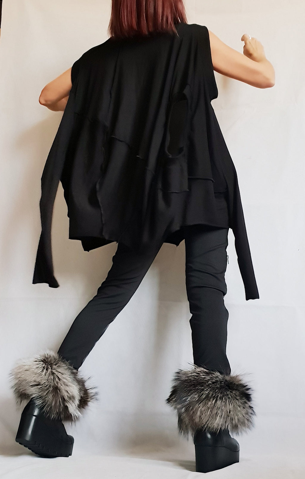 Asymmetrical tunic, Avant Garde Tunic, Loose Tunic, Deconstructed Top, Gothic tunic,  Long Short Sleeve Top DRESSSHOESCODE