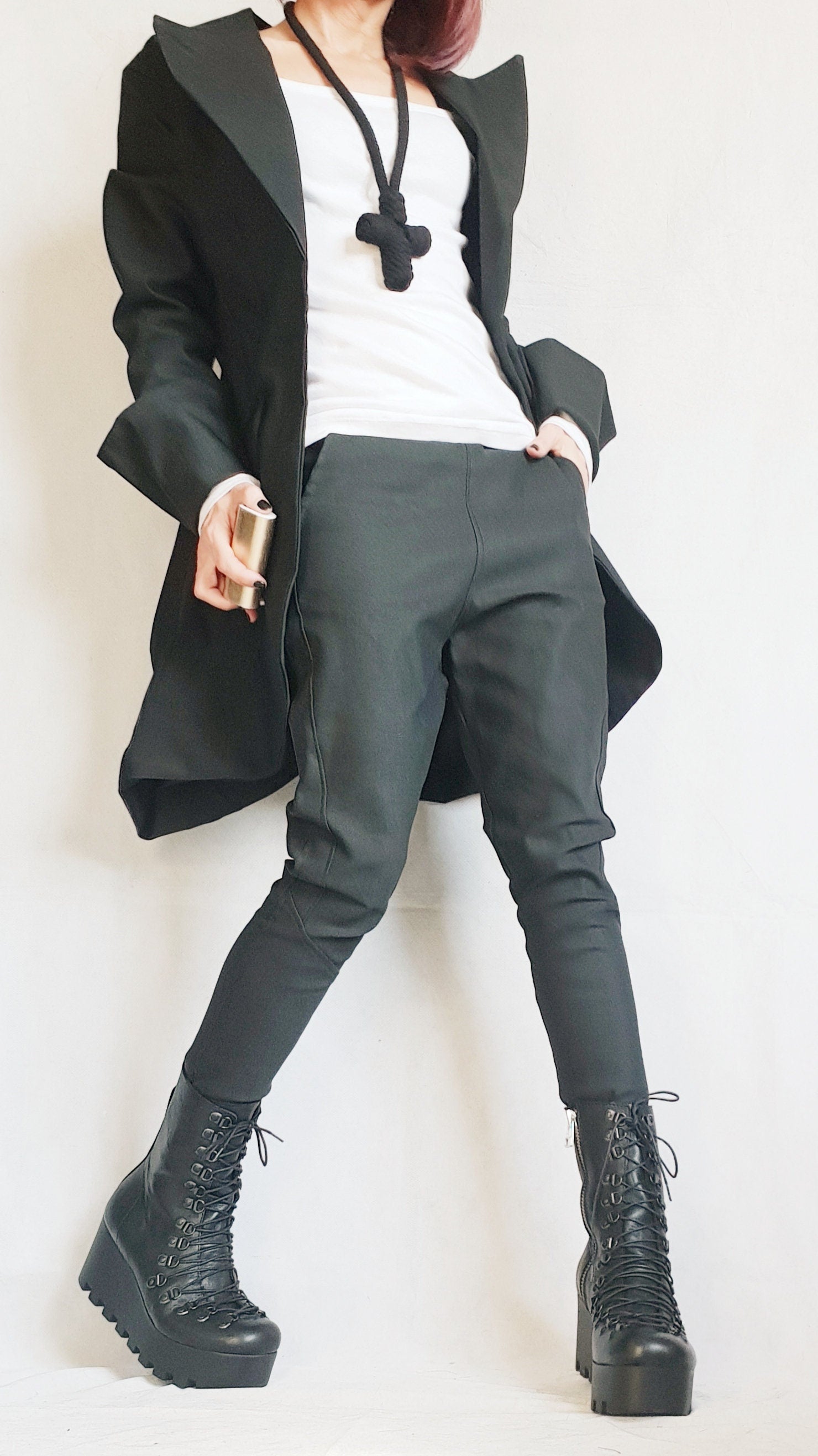 Asymmetrical Black Blazer, Avant Garde Women Blazer, Gothic Jacket, Black Jacket, Steampunk Jacket, Slim Jacket,Tailored Blazer,Party Jacket