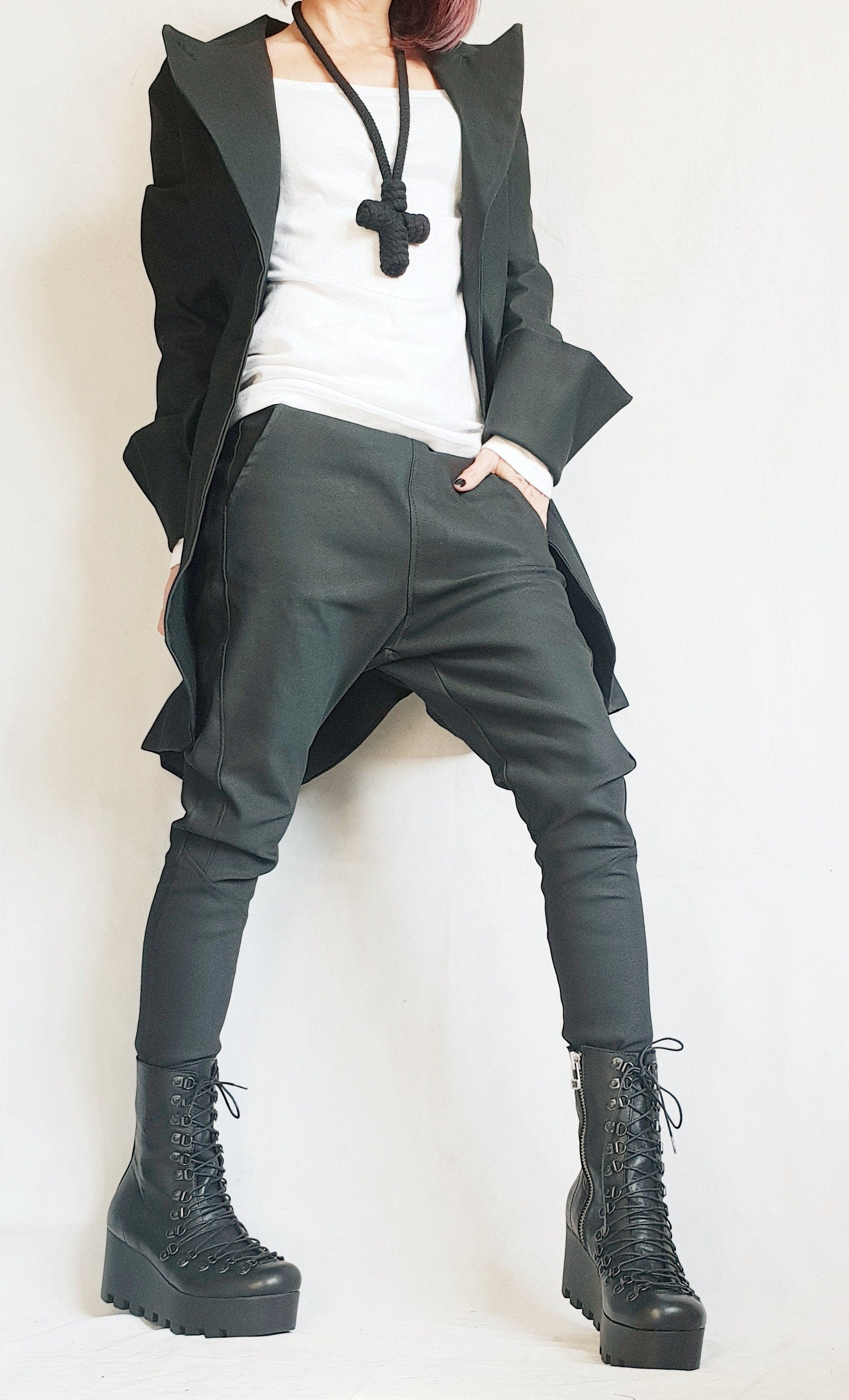 Asymmetrical Black Blazer, Avant Garde Women Blazer, Gothic Jacket, Black Jacket, Steampunk Jacket, Slim Jacket,Tailored Blazer,Party Jacket