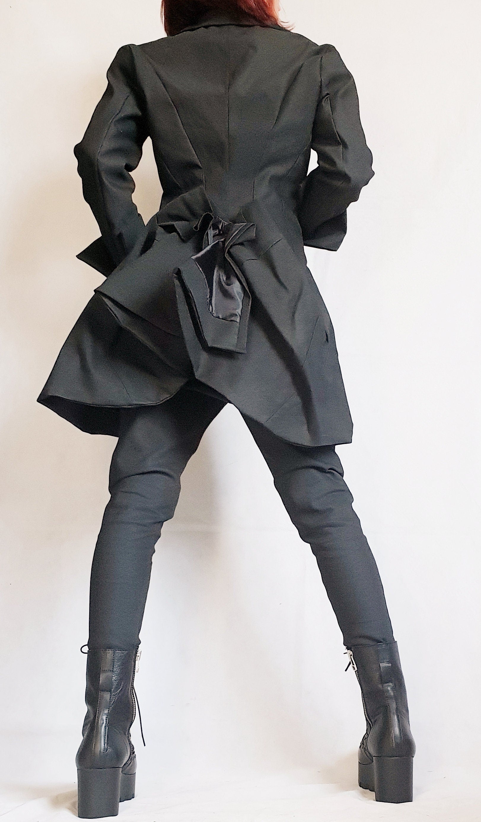 Asymmetrical Black Blazer, Avant Garde Women Blazer, Gothic Jacket, Black Jacket, Steampunk Jacket, Slim Jacket,Tailored Blazer,Party Jacket