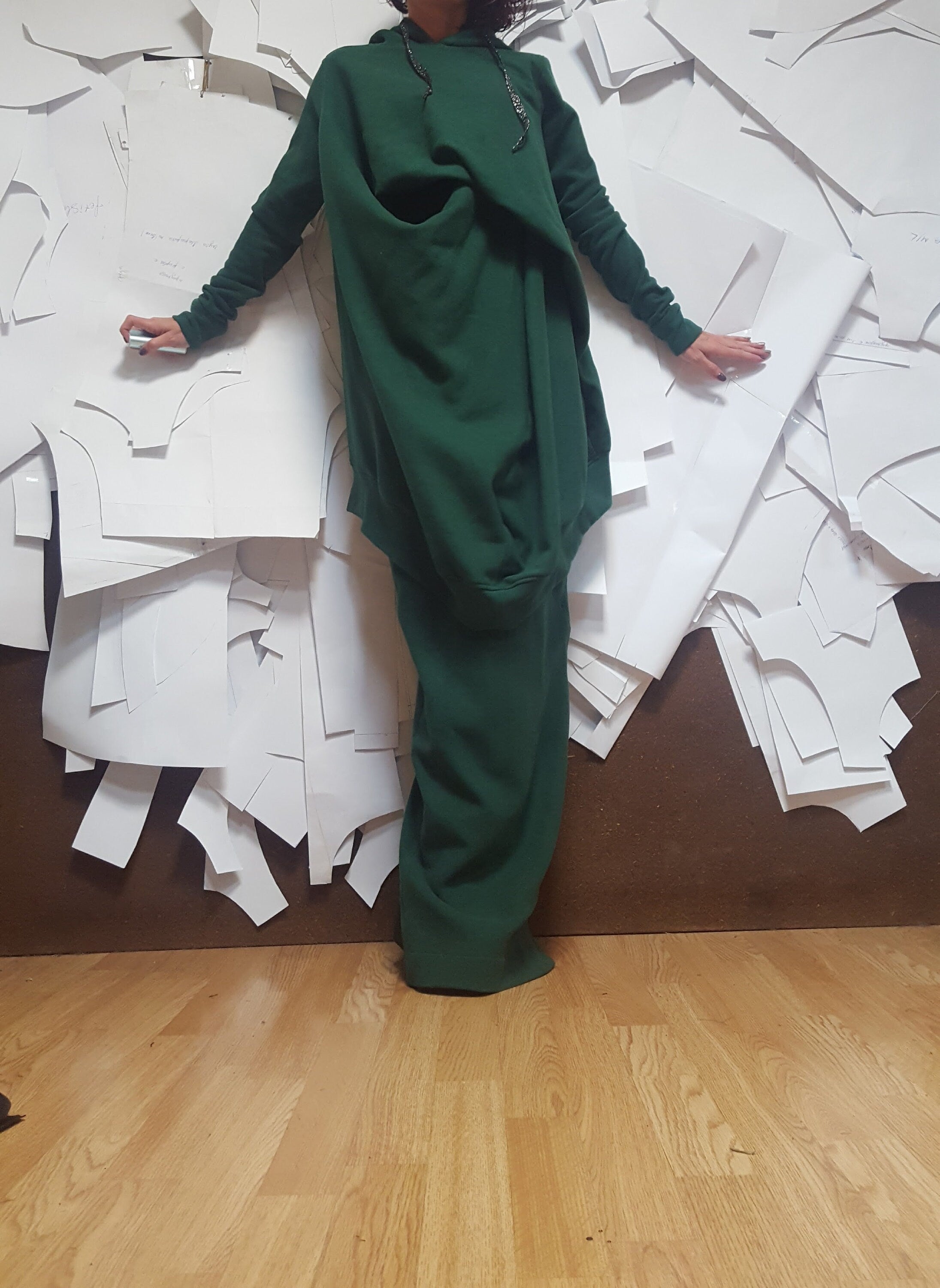 Loose Sweatshirt with a Sencil Skirt, Set, Gothic Women Costume, Women Skirt Suit, Plus Size Clothing, Women Casual Outfit