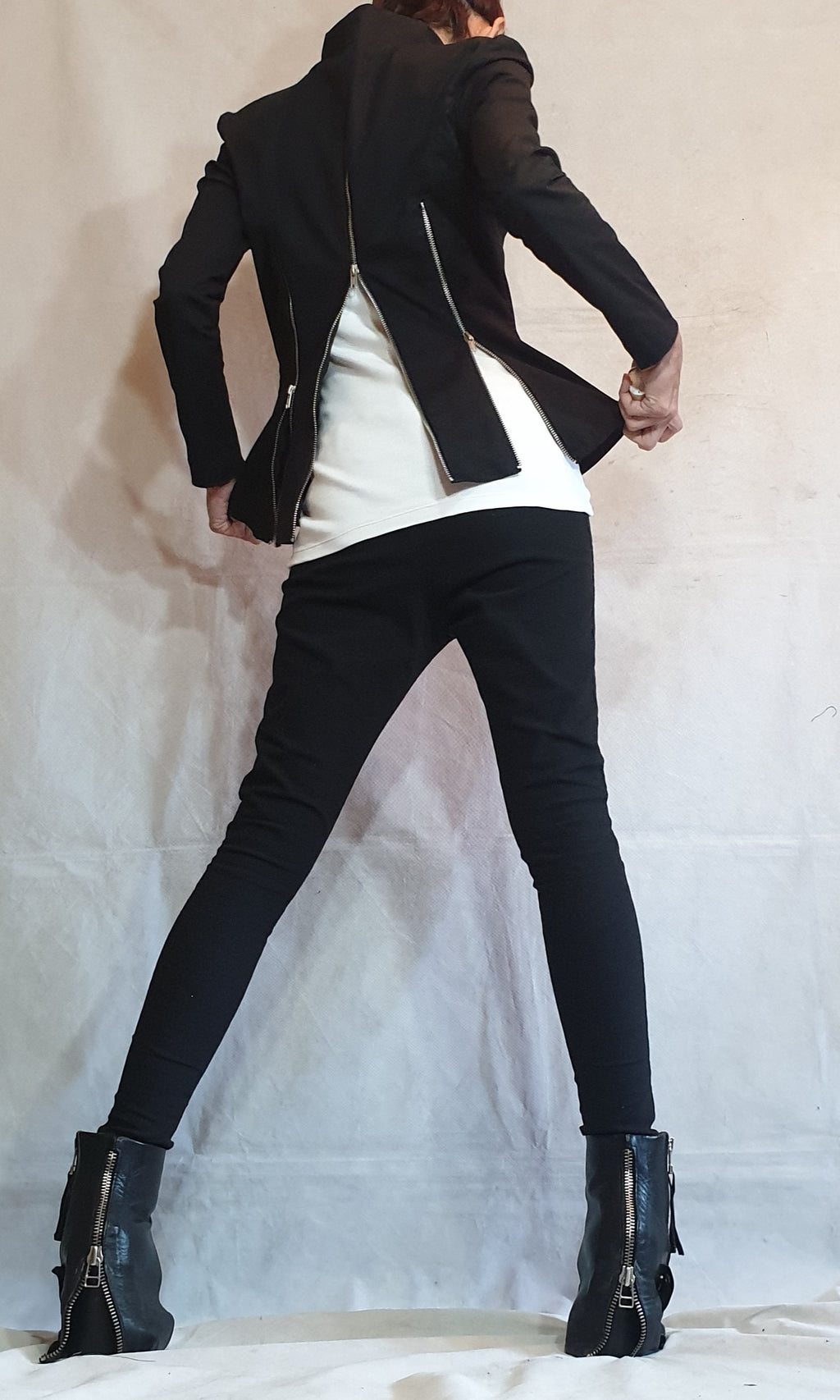 Blazer Coat, Women Coat, Tight Coat, Black Coat, Extravagant Coat, Zipper Coat, Long Sleeve Coat, Fitted Coat, Cotton Coat