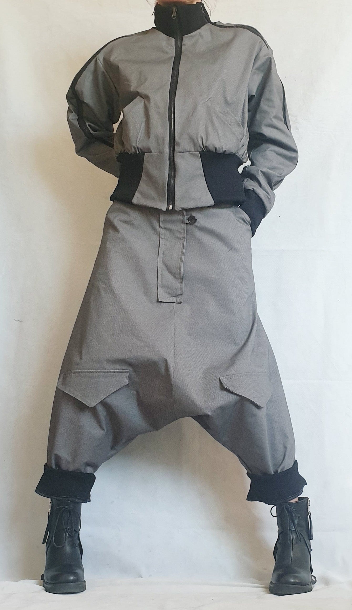 Track Jacket, Women Jacket, Winter Jacket, Gray Jacket, Zipper Jacket, Extravagant Jacket, Long Sleeve Jacket, Urban Clothing, Winter Wear