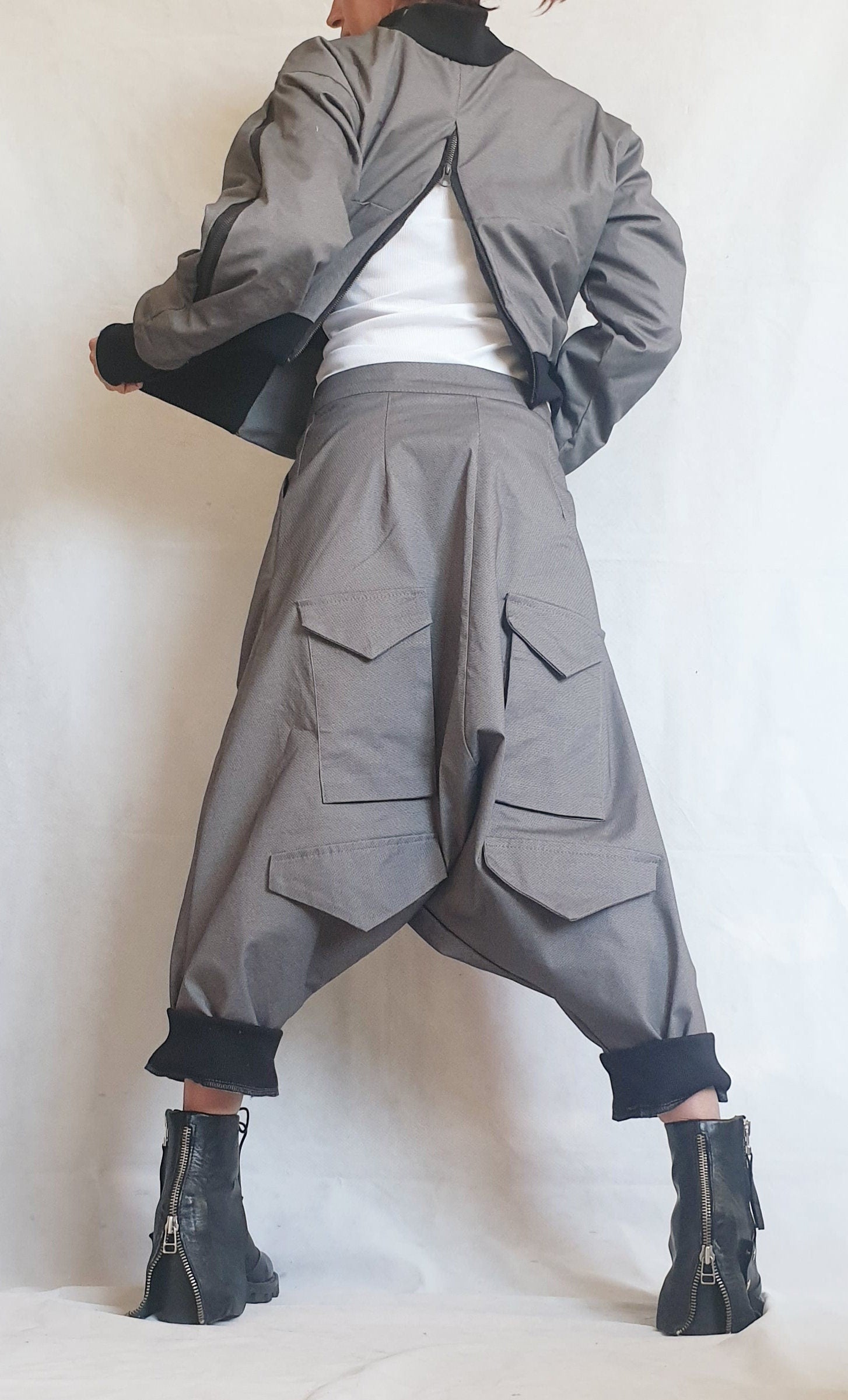 Track Jacket, Women Jacket, Winter Jacket, Gray Jacket, Zipper Jacket, Extravagant Jacket, Long Sleeve Jacket, Urban Clothing, Winter Wear