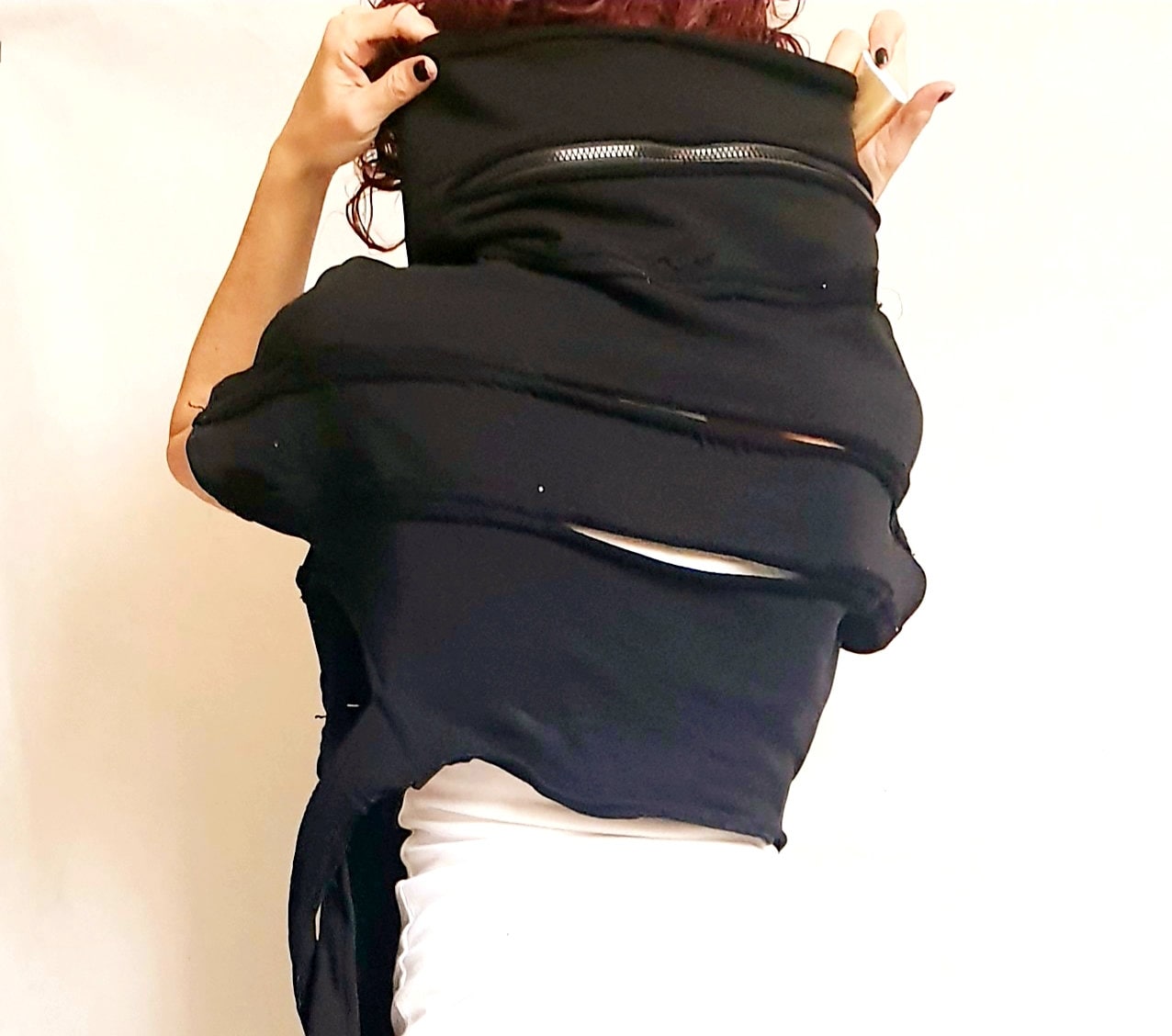 Women Vest, Gothic Vest, Black Vest, Asymmetric Vest, Sleeveless Vest, Designer Vest, Victorian Clothing, Avant Garde Vest, Steampunk Vest