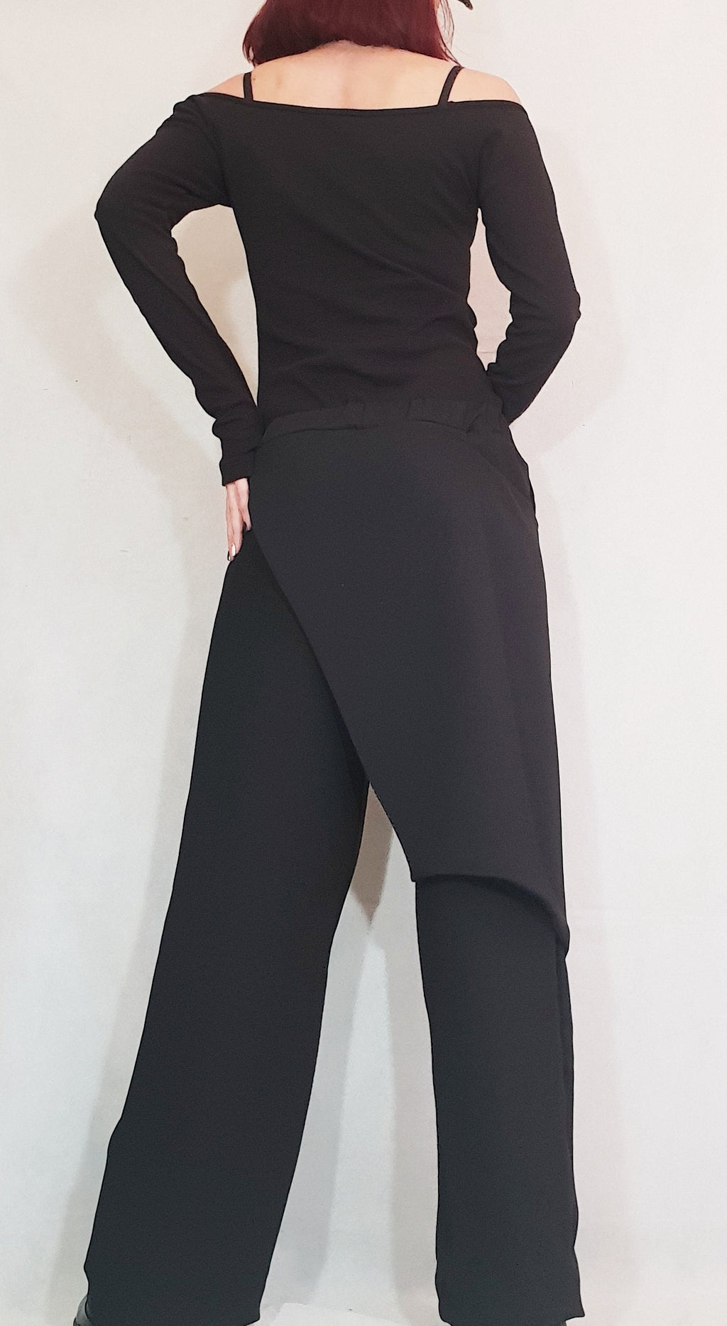 Extravagant Harem Pants/Pants with Skirt/Women Gothic Pants/Drop Crotch Pants