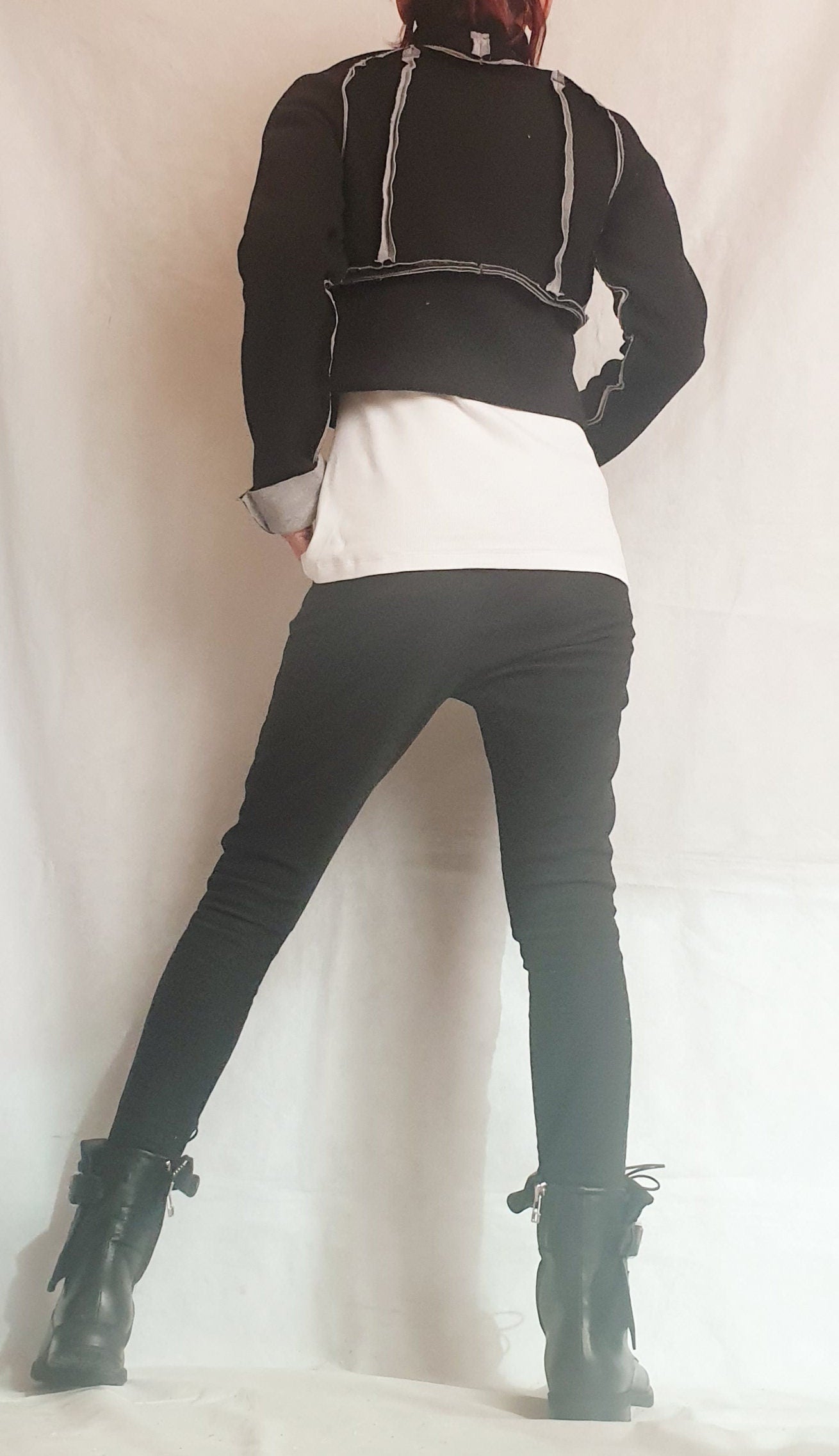 Black Coat, Extravagant Coat, Wool Coat, Winter Coat, Plus Size Clothing, Crop Coat, Short Coat, Plus Size Coat, Oversize Coat, Gothic Coat