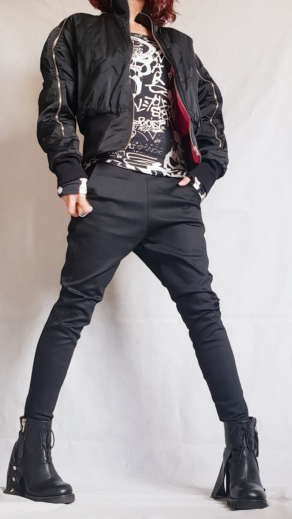 Track Jacket, Black Jacket, Winter Jacket, Women Jacket, Urban Clothing, Zipper Jacket, Wadding Jacket, Windbreaker Jacket, Long Sleeve