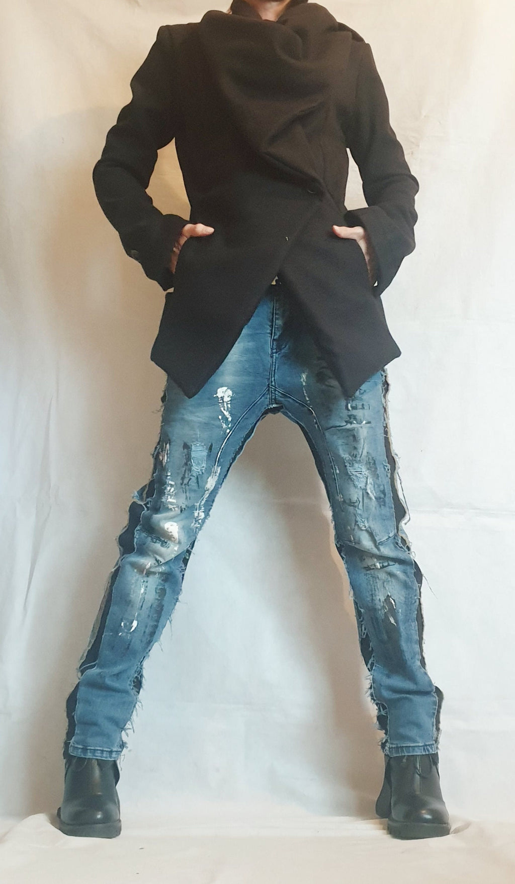 Winter Coat, Wool Coat, Black Coat, Plus Size Clothing, Oversize Coat, Women Coat, Gothic Coat, Button Down Coat, Asymmetric