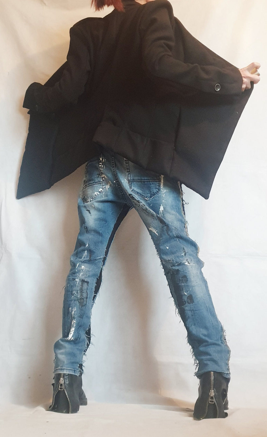 Winter Coat, Wool Coat, Black Coat, Plus Size Clothing, Oversize Coat, Women Coat, Gothic Coat, Button Down Coat, Asymmetric