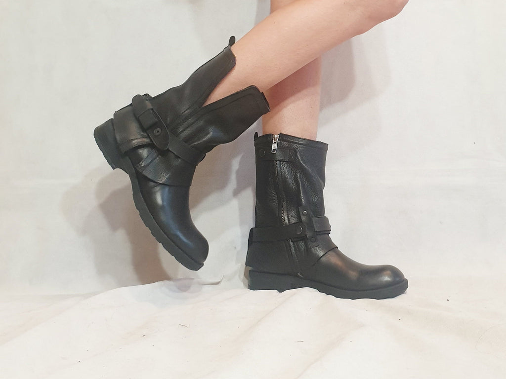 Leather Boots, All seasons, Gothic Boots, Steampunk Shoes, Women Ankle Boots, Leather Shoes, Black Boots, Leather Booties, Extravagant