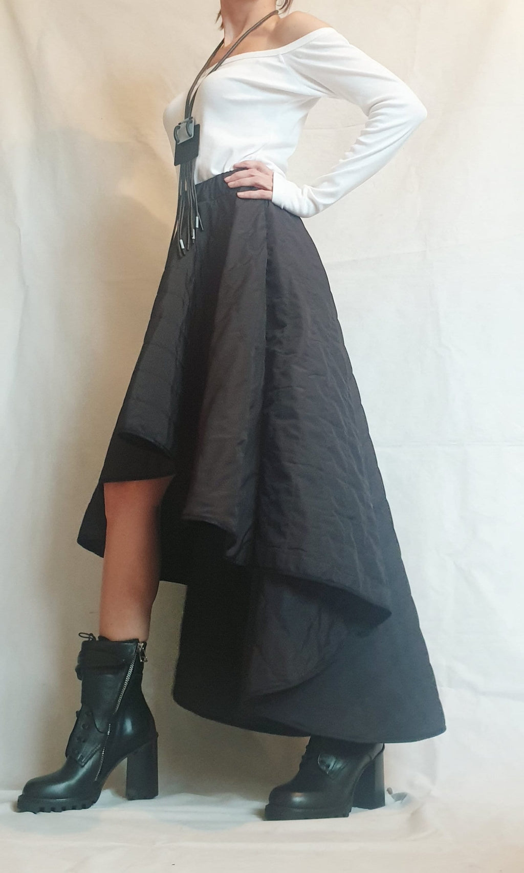 Long Short Skirt, Winter Skirt, Extravagant Skirt, Asymmetric Skirt, Wadding Skirt, Cocktail Skirt, Gothic Skirt, Circle Skirt