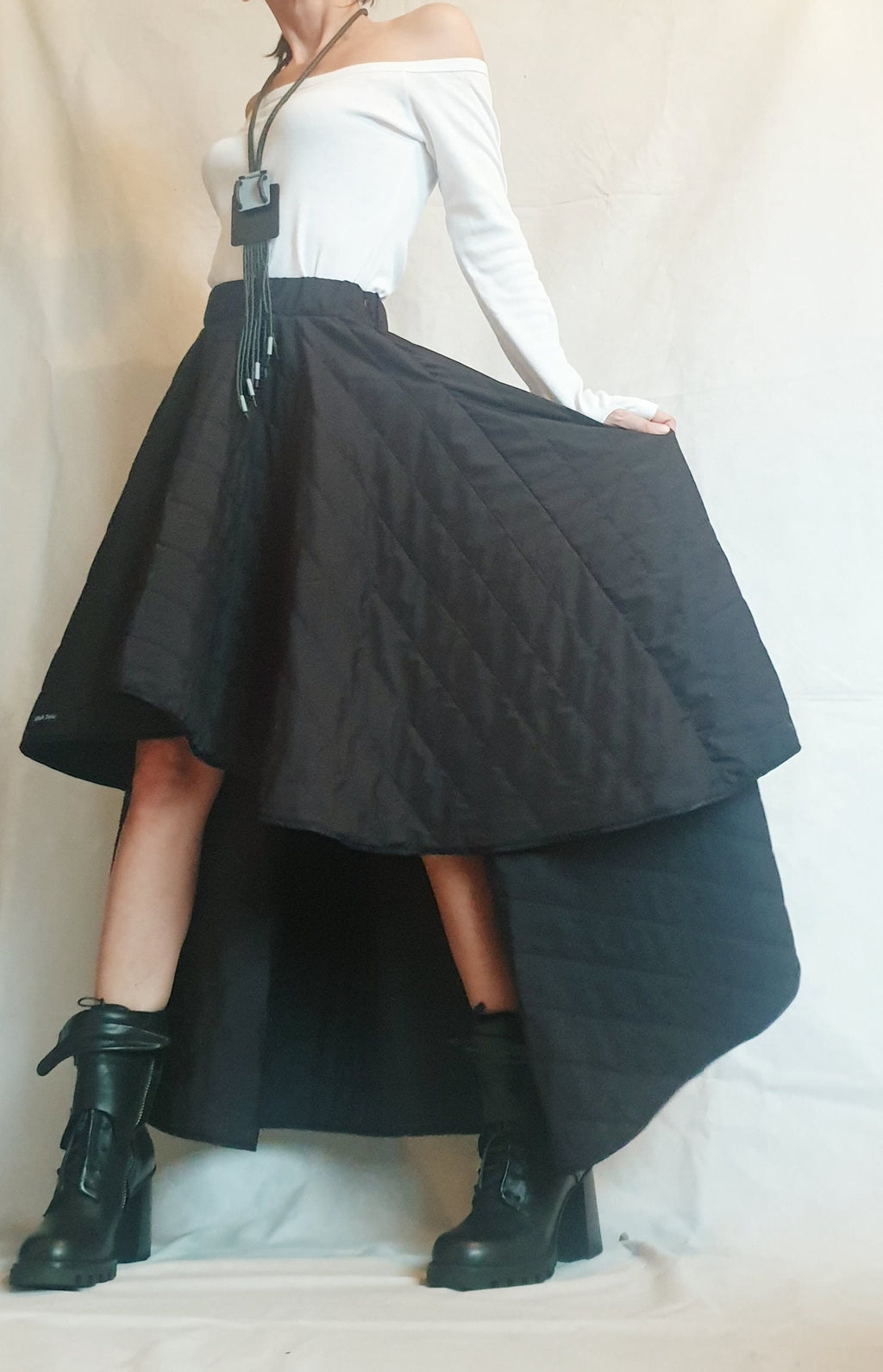 Long Short Skirt, Winter Skirt, Extravagant Skirt, Asymmetric Skirt, Wadding Skirt, Cocktail Skirt, Gothic Skirt, Circle Skirt