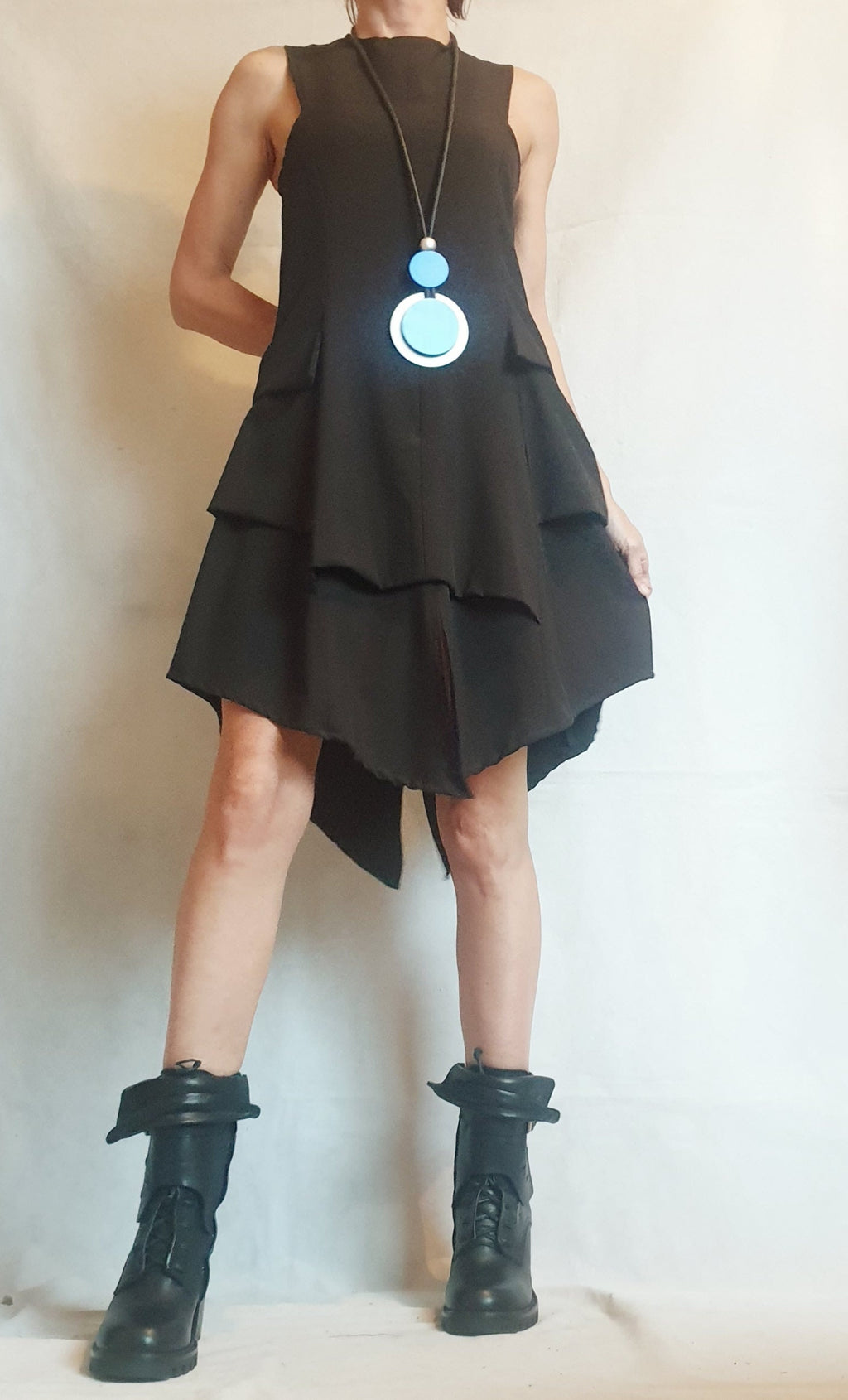 Asymmetric Dress, Dress For Women, Black Dress, Extravagant Dress, Plus Size Clothing, Sleeveless Dress, Futuristic Dress, Sexy Dress