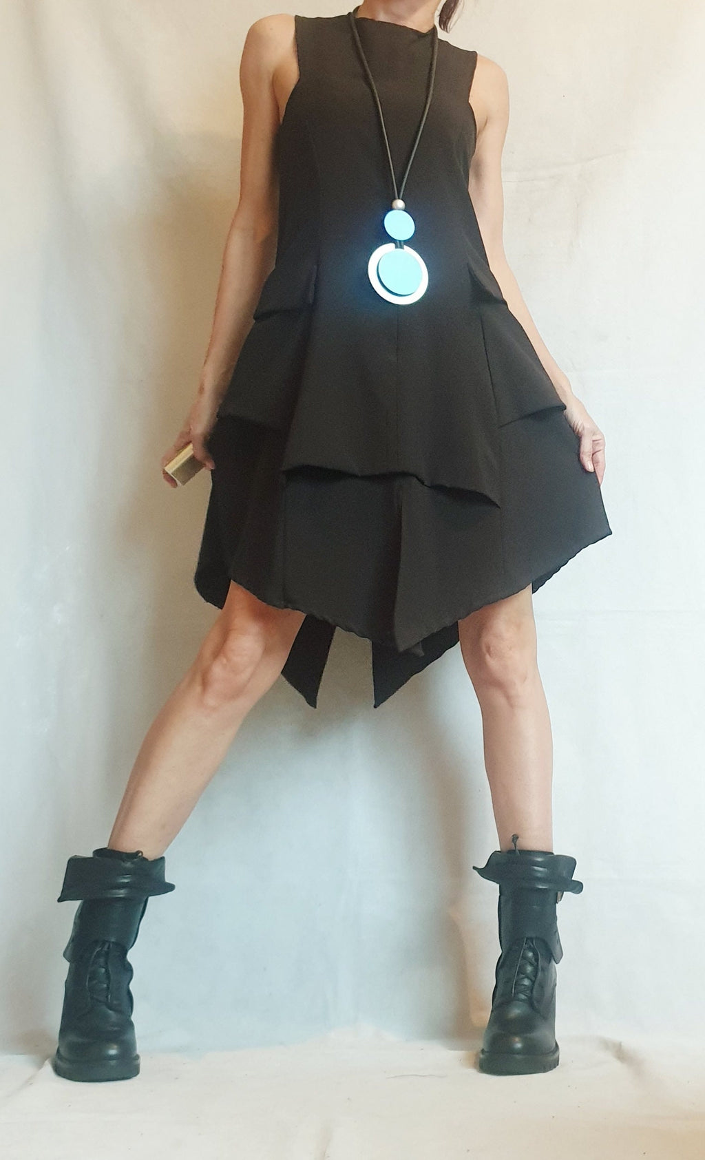 Asymmetric Dress, Dress For Women, Black Dress, Extravagant Dress, Plus Size Clothing, Sleeveless Dress, Futuristic Dress, Sexy Dress