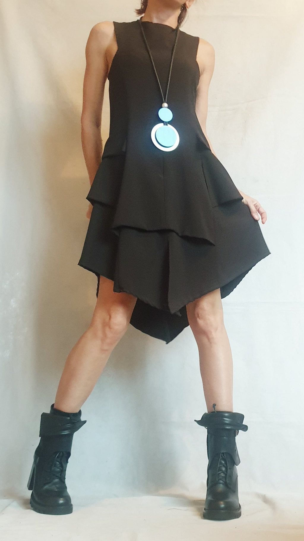 Asymmetric Dress, Dress For Women, Black Dress, Extravagant Dress, Plus Size Clothing, Sleeveless Dress, Futuristic Dress, Sexy Dress