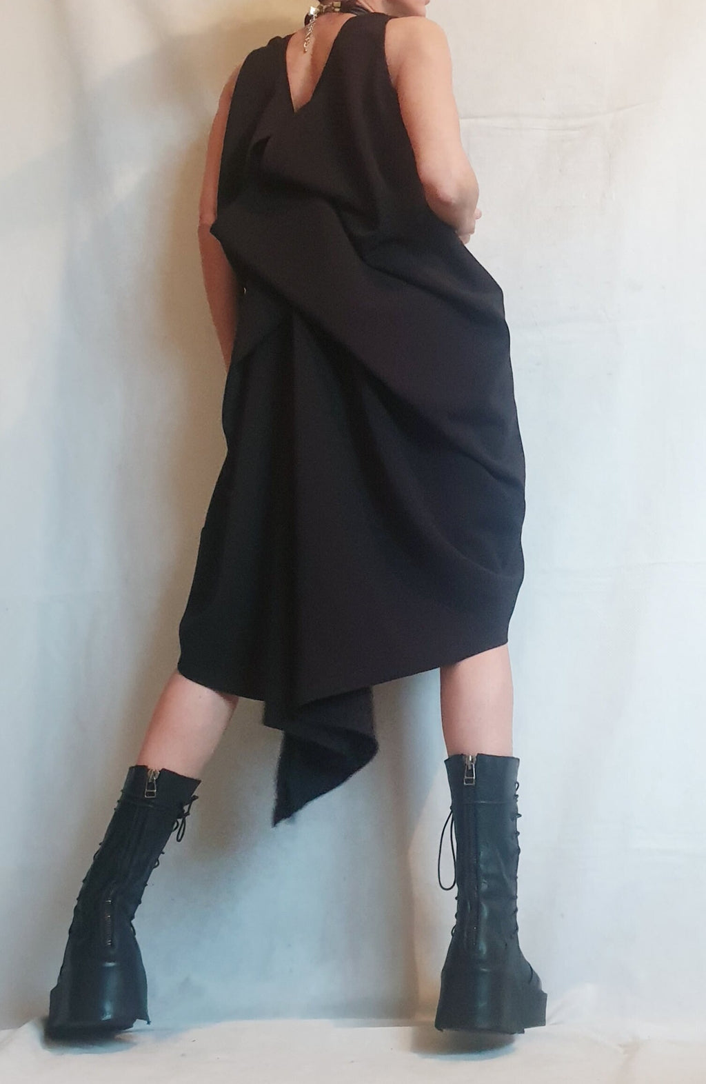 Asymmetric Dress, Cocktail Dress, Black Extravagant Dress, Avant Garde Dress, Sleeveless Dress, Futuristic Dress, Sexy Dress,
