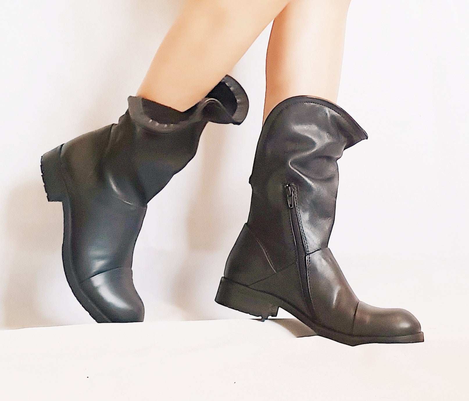 Extravagant Shoes, Leather Booties, Women Ankle Boots, Black Shoes, Leather Shoes, Gothic Shoes, No Tie Shoes, Comfortable Shoes, Steampunk