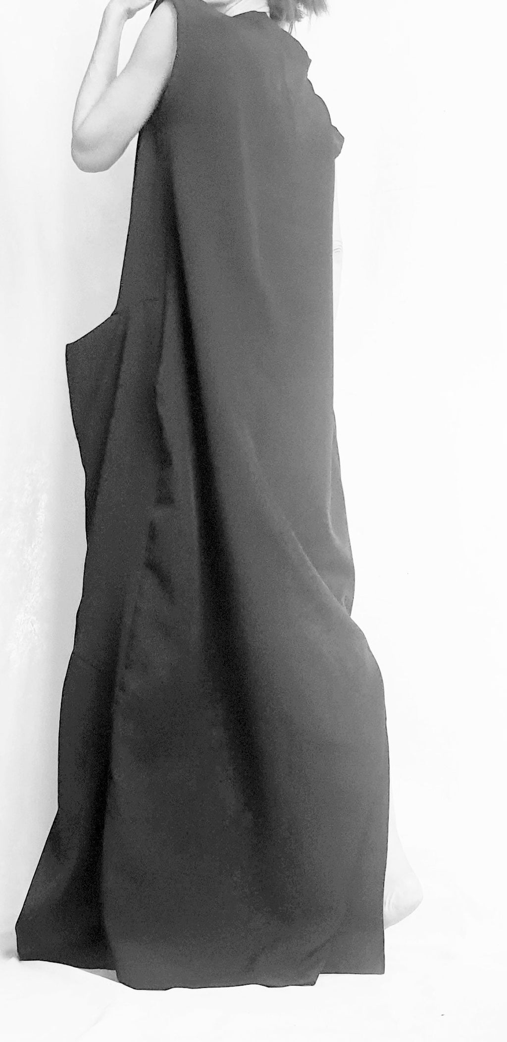 Black Extravagant Dress, Black Maxi Dress, Plus Size Clothing, Wedding Dress, Avant Garde Dress, Coctail Dress, Drape Dress, Loose Dress