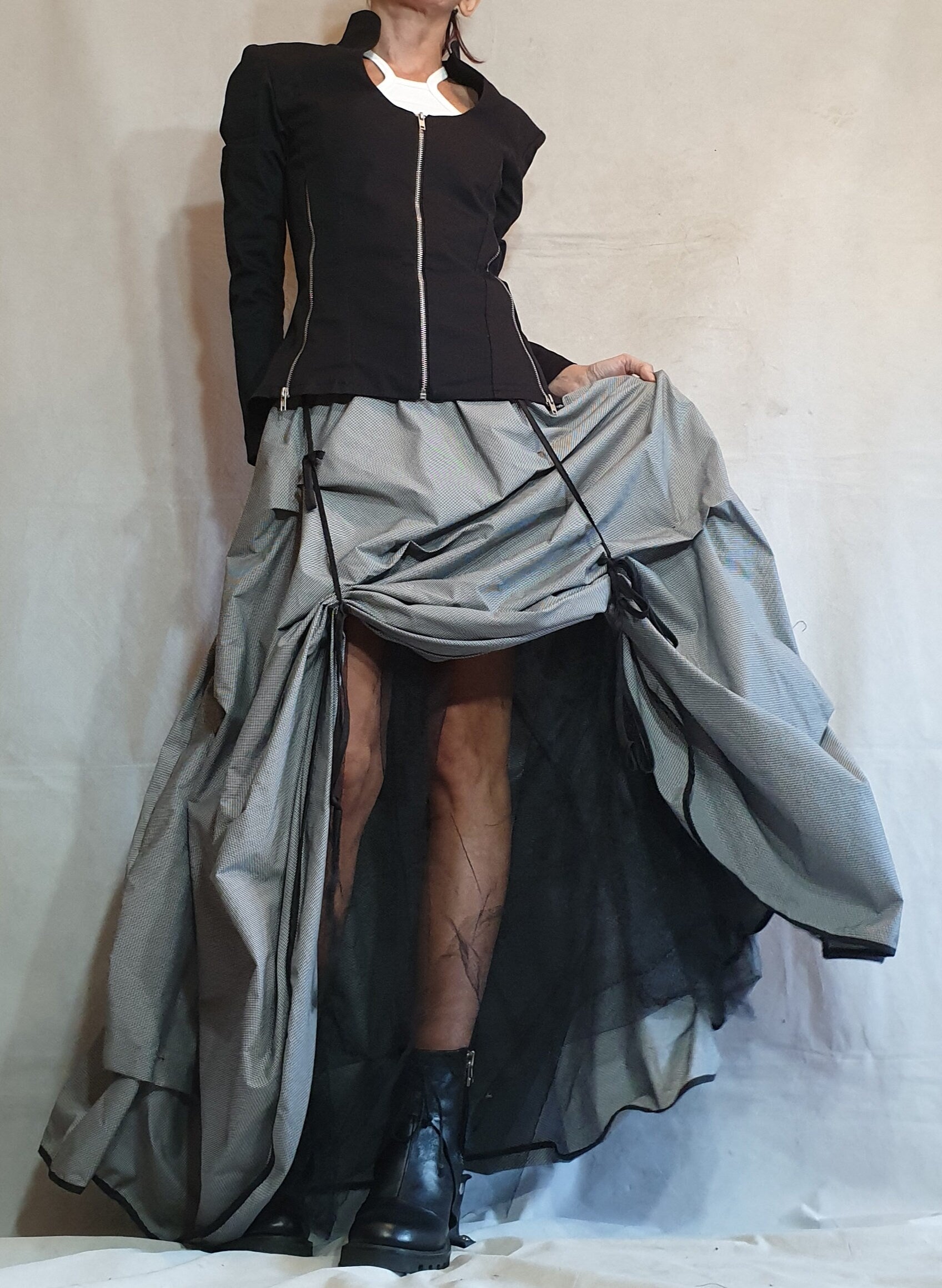 Ball Skirt Women, Tutu Cocktail Skirt, Gothic Skirt, Asymmetric Skirt Dress, Long Short Skirt, High Tulle Skirt, Circle Skirt, Wedding Skirt