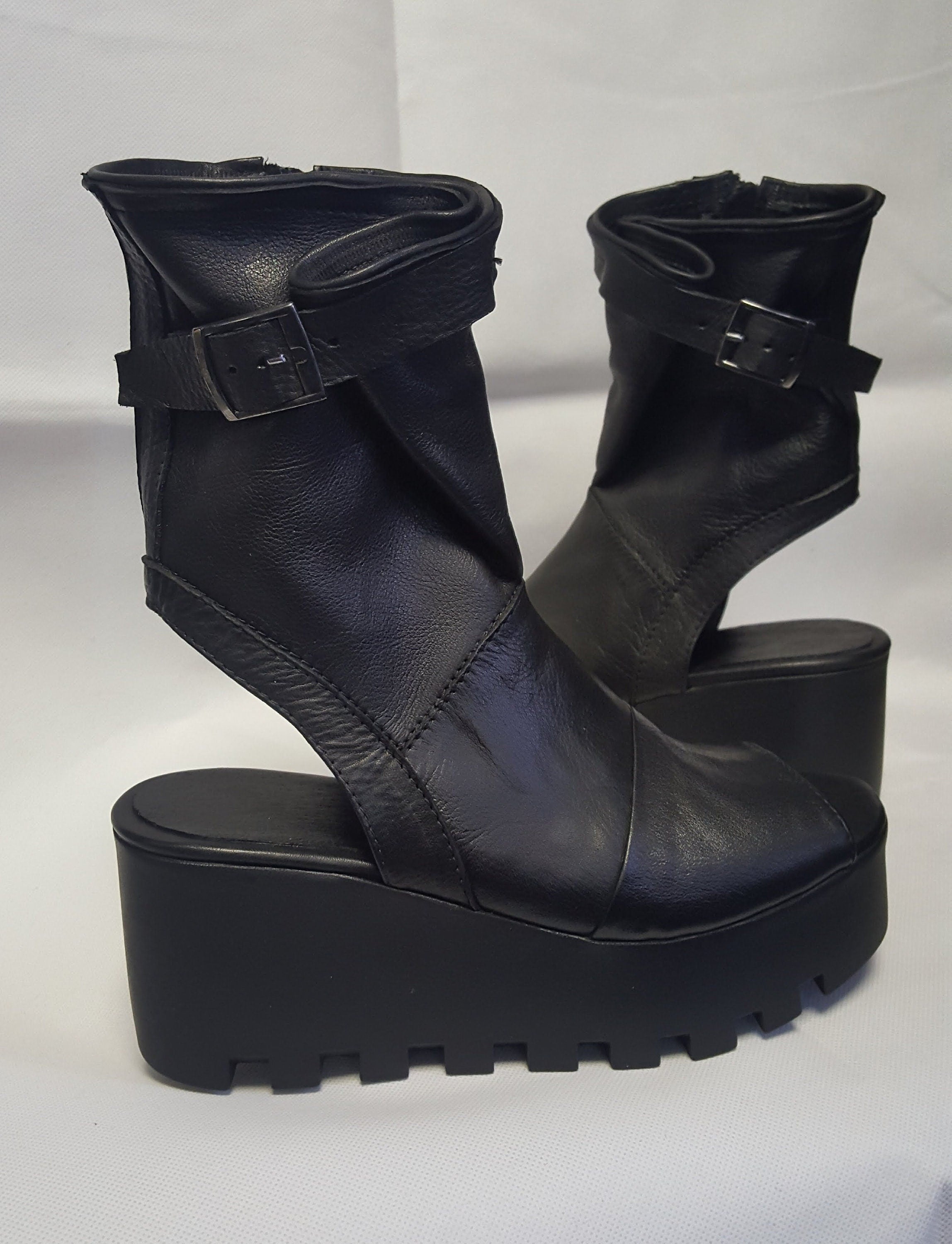 Extravagant Gladiator Sandals, Platform Sandals, High Summer Sandals, Combat, Open Toe Sandals, Genuine Leather Sandals , Gothic Sandals