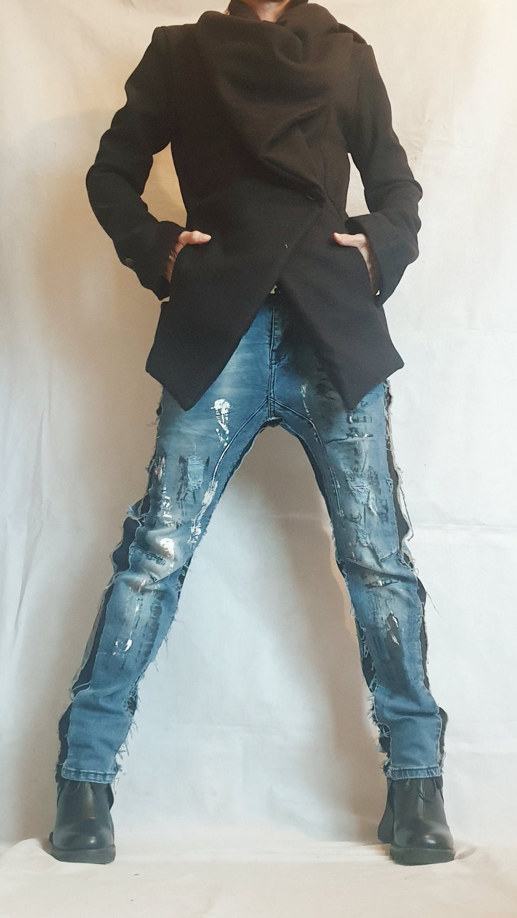 Winter Coat, Wool Coat, Black Coat, Plus Size Clothing, Oversize Coat, Women Coat, Gothic Coat, Button Down Coat, Asymmetric