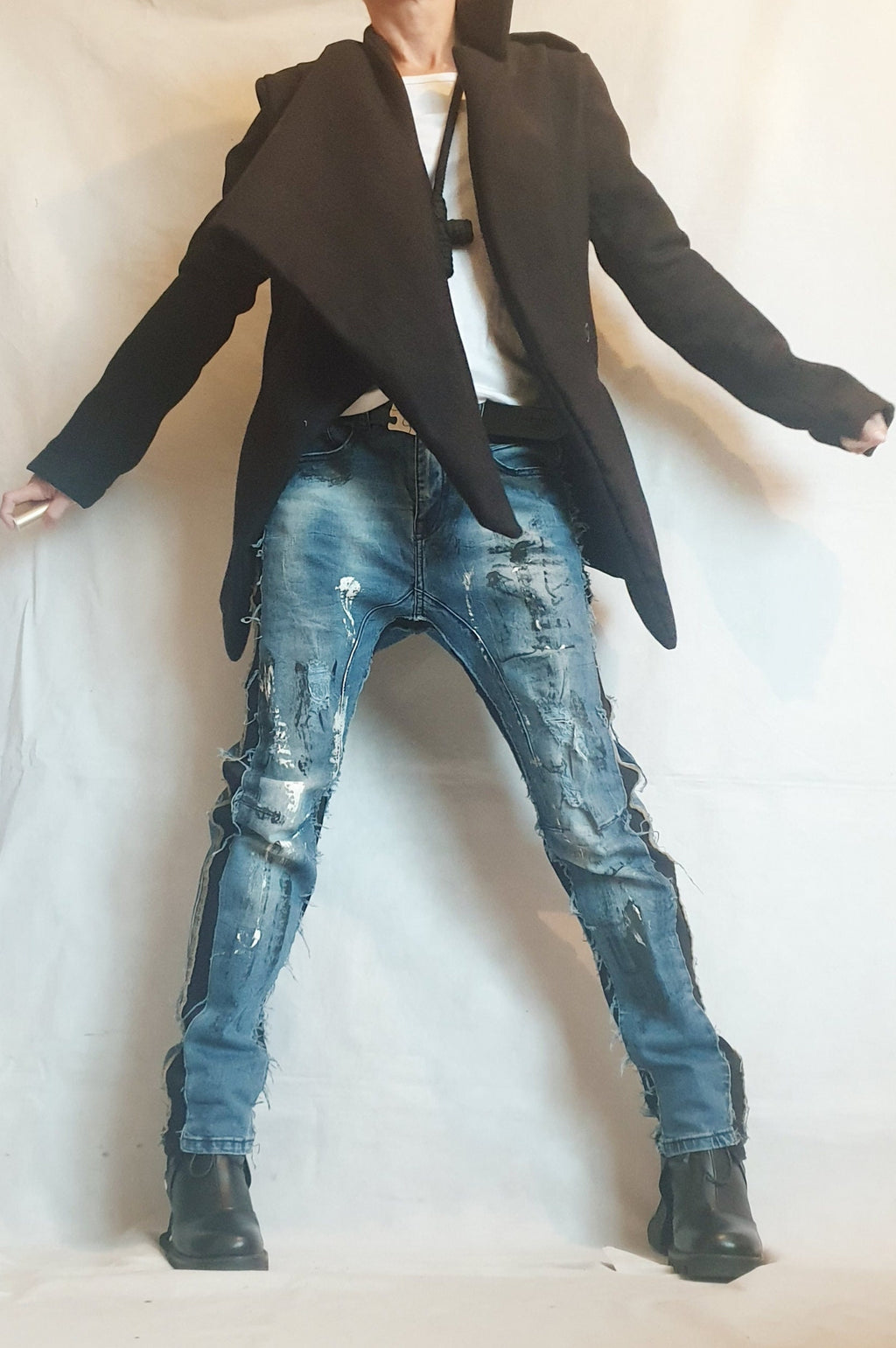 Winter Coat, Wool Coat, Black Coat, Plus Size Clothing, Oversize Coat, Women Coat, Gothic Coat, Button Down Coat, Asymmetric