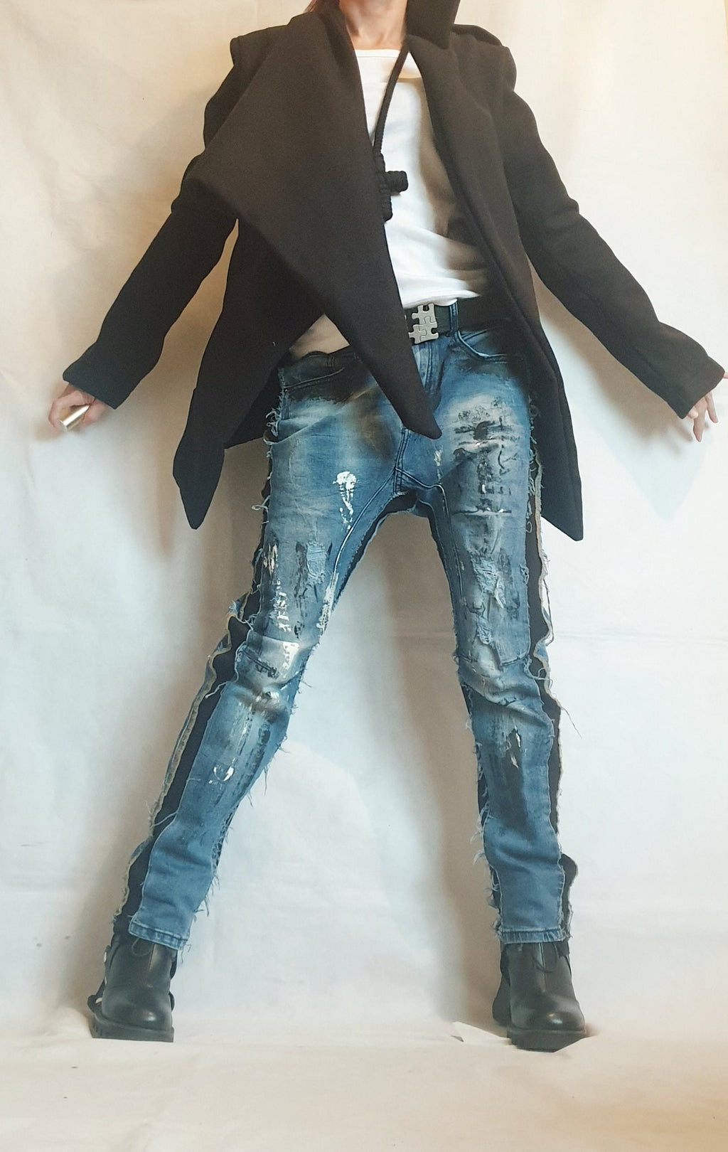 Winter Coat, Wool Coat, Black Coat, Plus Size Clothing, Oversize Coat, Women Coat, Gothic Coat, Button Down Coat, Asymmetric