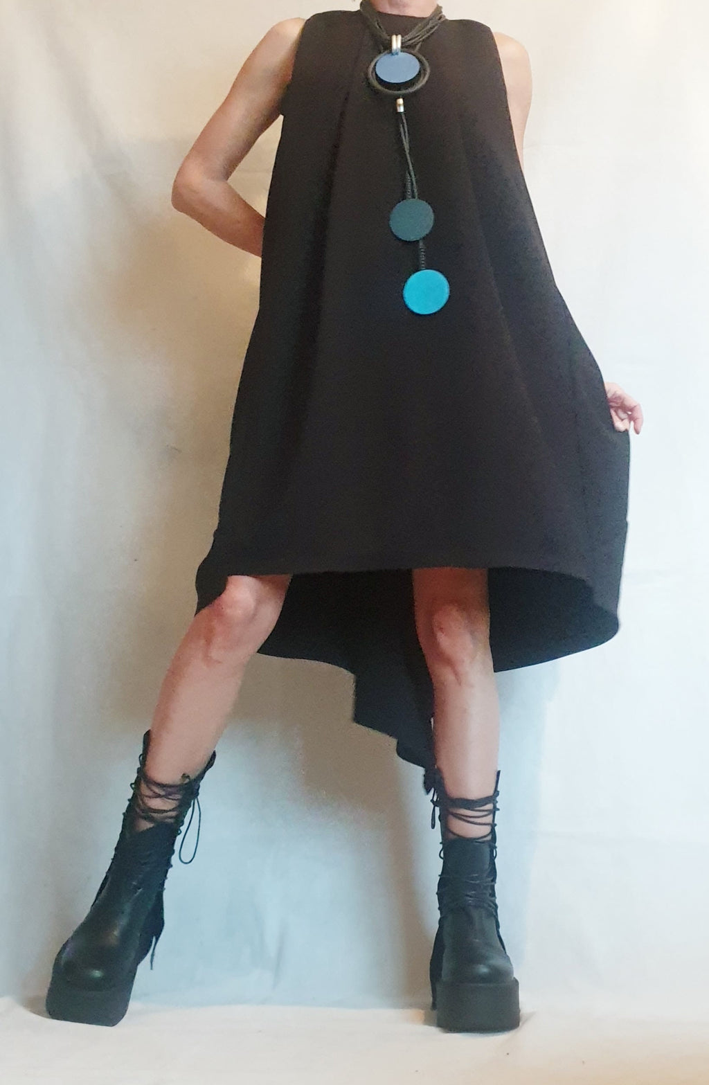 Asymmetric Dress, Cocktail Dress, Black Extravagant Dress, Avant Garde Dress, Sleeveless Dress, Futuristic Dress, Sexy Dress,