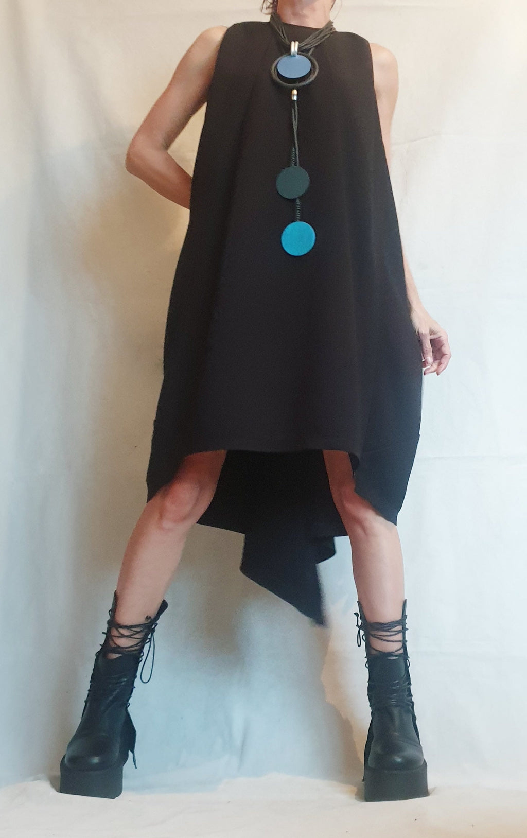 Asymmetric Dress, Cocktail Dress, Black Extravagant Dress, Avant Garde Dress, Sleeveless Dress, Futuristic Dress, Sexy Dress,