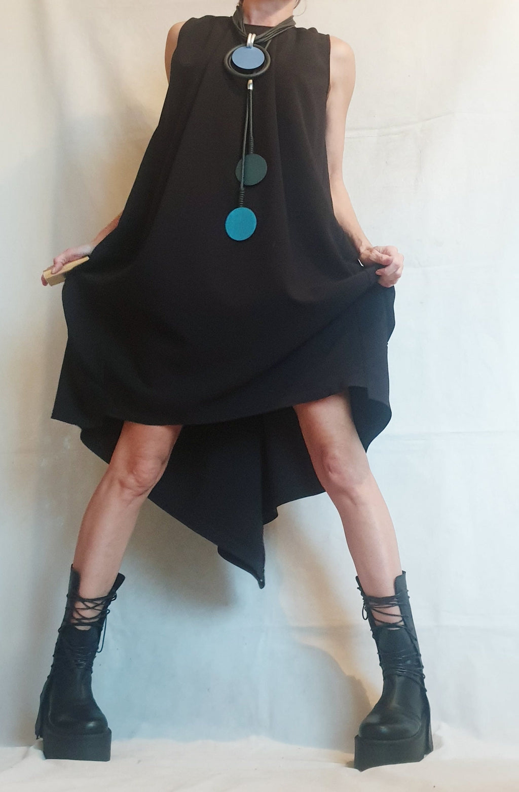 Asymmetric Dress, Cocktail Dress, Black Extravagant Dress, Avant Garde Dress, Sleeveless Dress, Futuristic Dress, Sexy Dress,