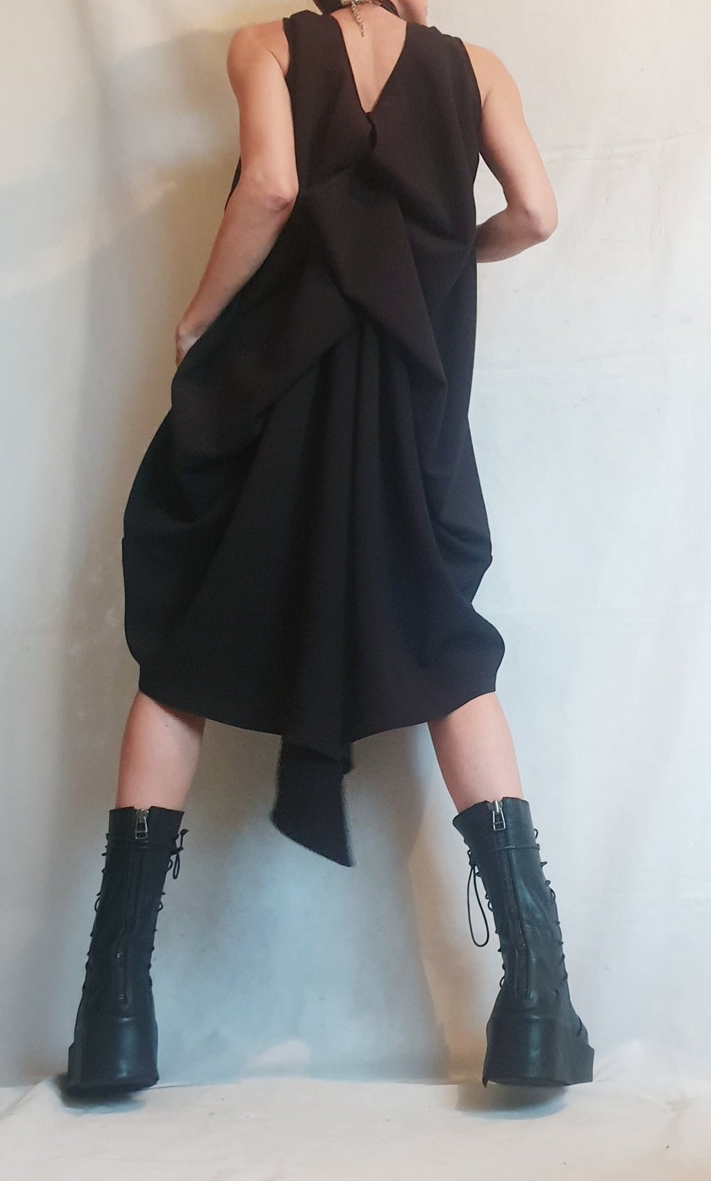 Asymmetric Dress, Cocktail Dress, Black Extravagant Dress, Avant Garde Dress, Sleeveless Dress, Futuristic Dress, Sexy Dress,