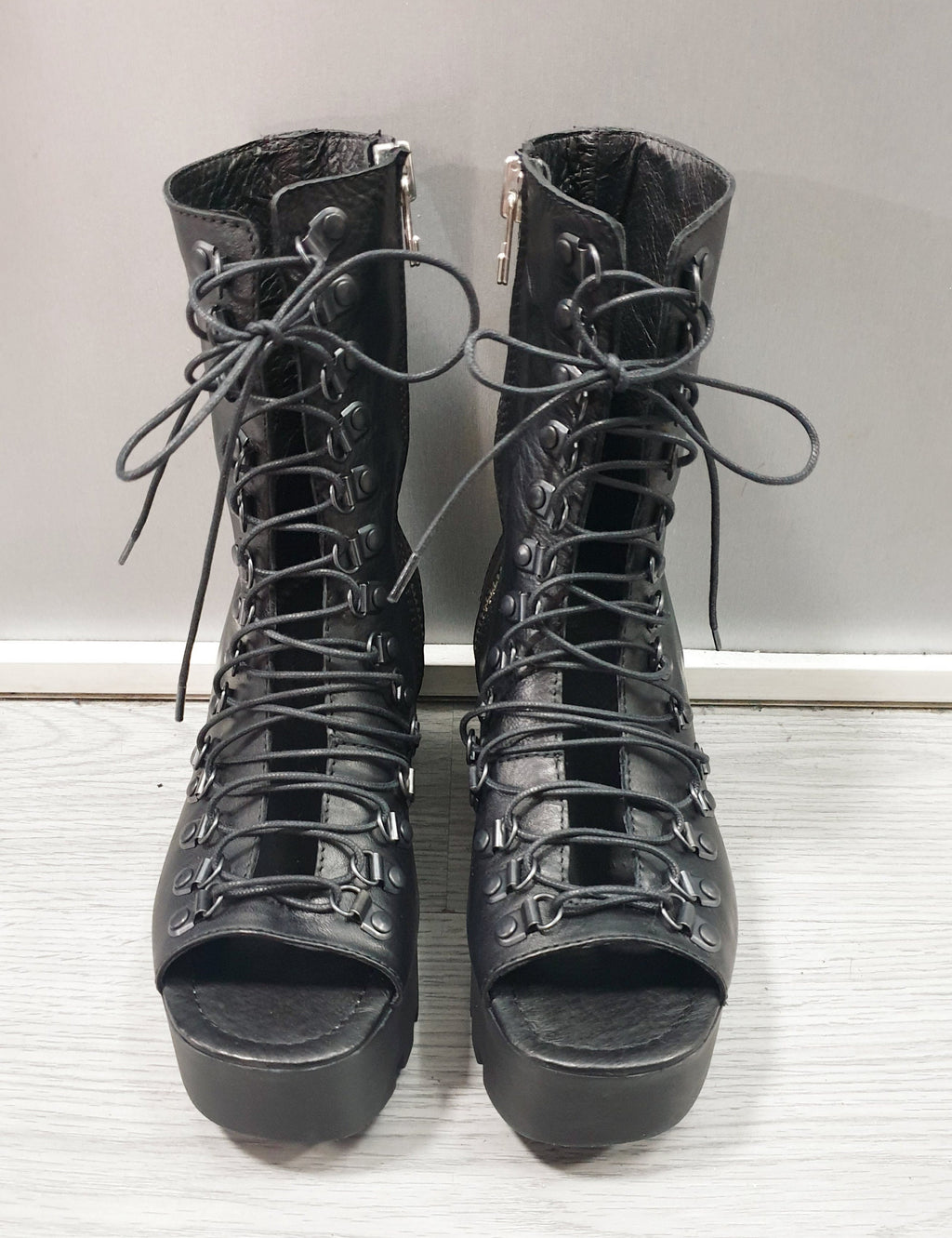 Platform Leather Sandals, High Summer Sandals, Extravagant Sandals, Open Toe Sandals, Genuine Leather Sandals , Black Boots, Gothic Sandals