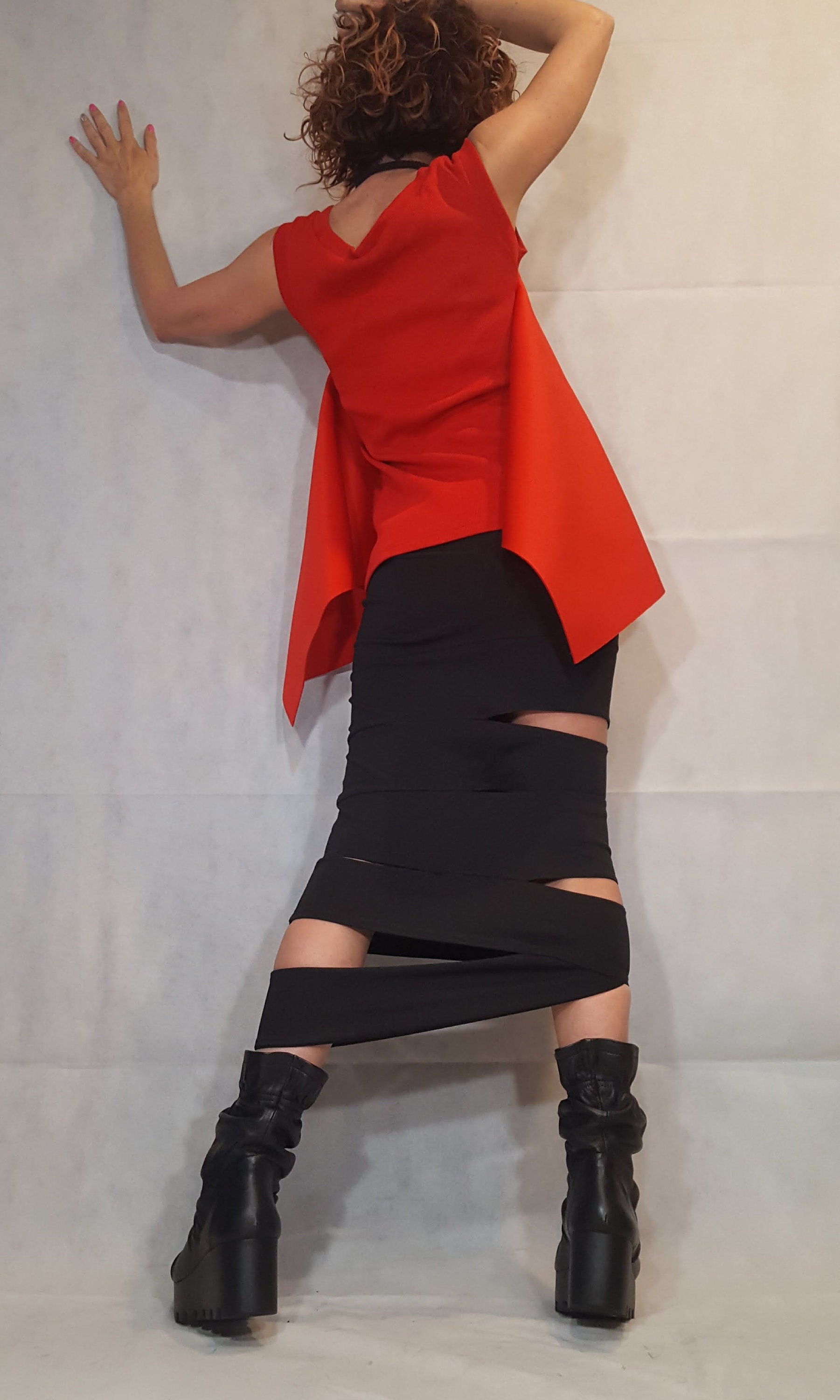 Extravagant Skirt, Pencil Skirt, Long Slit Skirt, Ball Cocktail Skirt, Gothic Skirt, Asymmetric Skirt, Black Maxi Skirt, Wedding Skirt