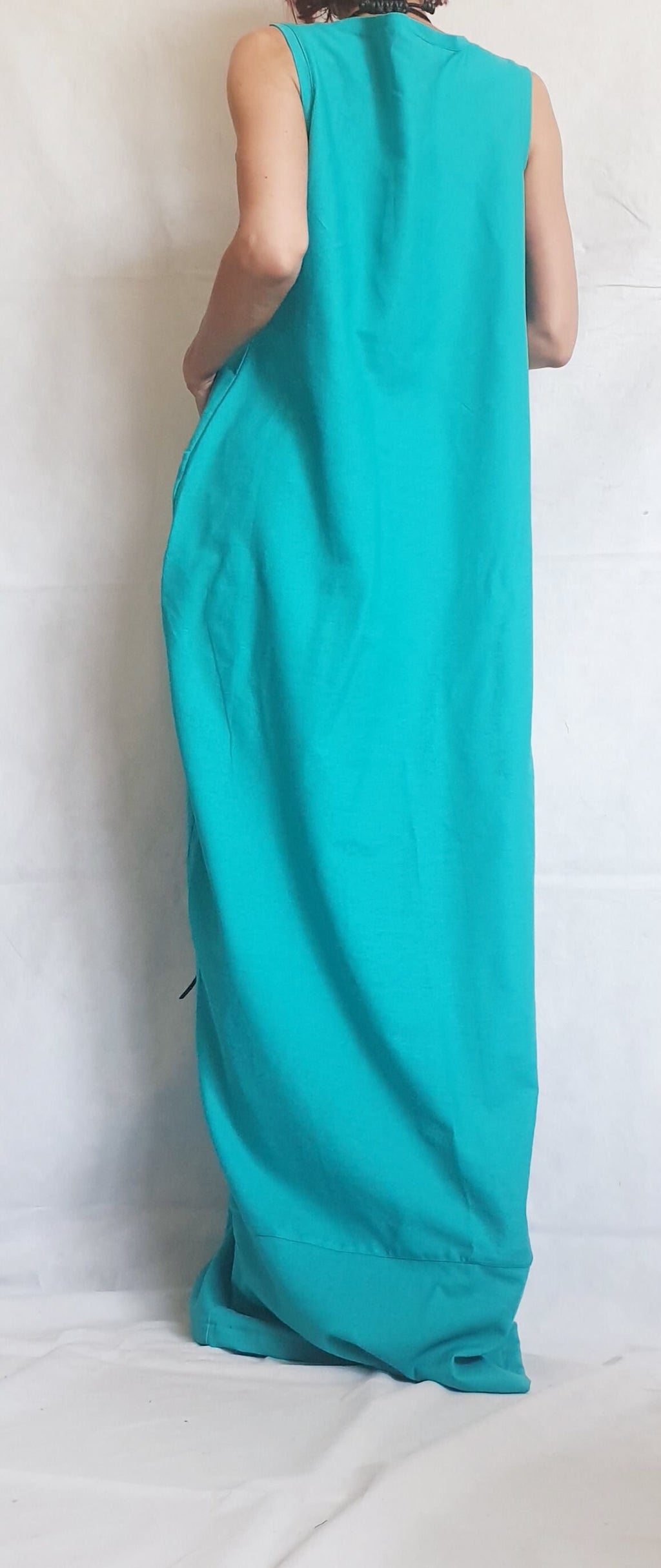 Linen Extravagant Dress, Maxi Dress, Plus Size Clothing, Wedding Dress, Avant Garde Dress, Coctail Dress, Drape Dress, Loose Dress