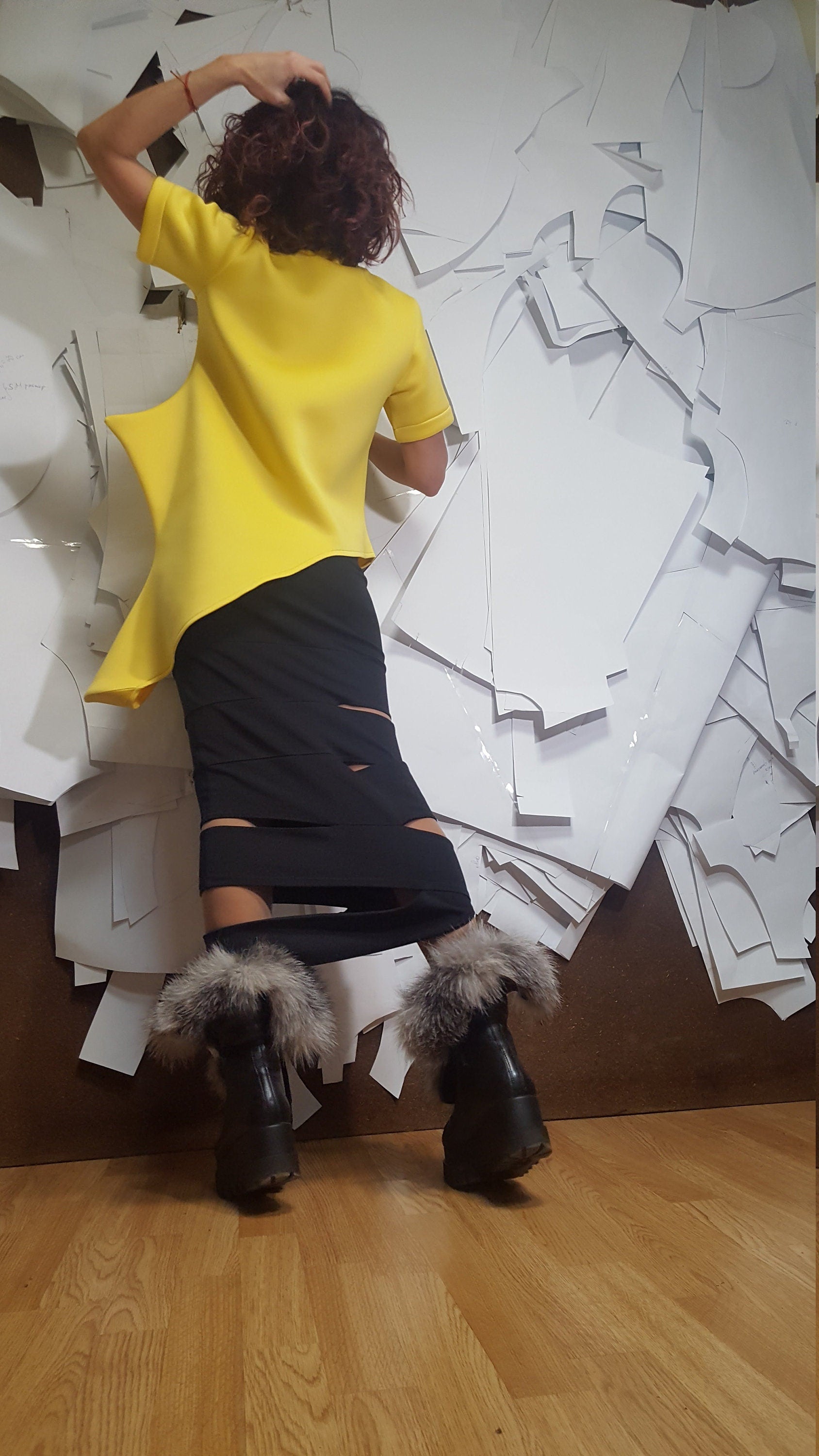 Extravagant Tunic, Asymmetrical tunic, Avant Garde Tunic, Loose Tunic, Deconstructed Top, Gothic tunic, Steampunk Tunic