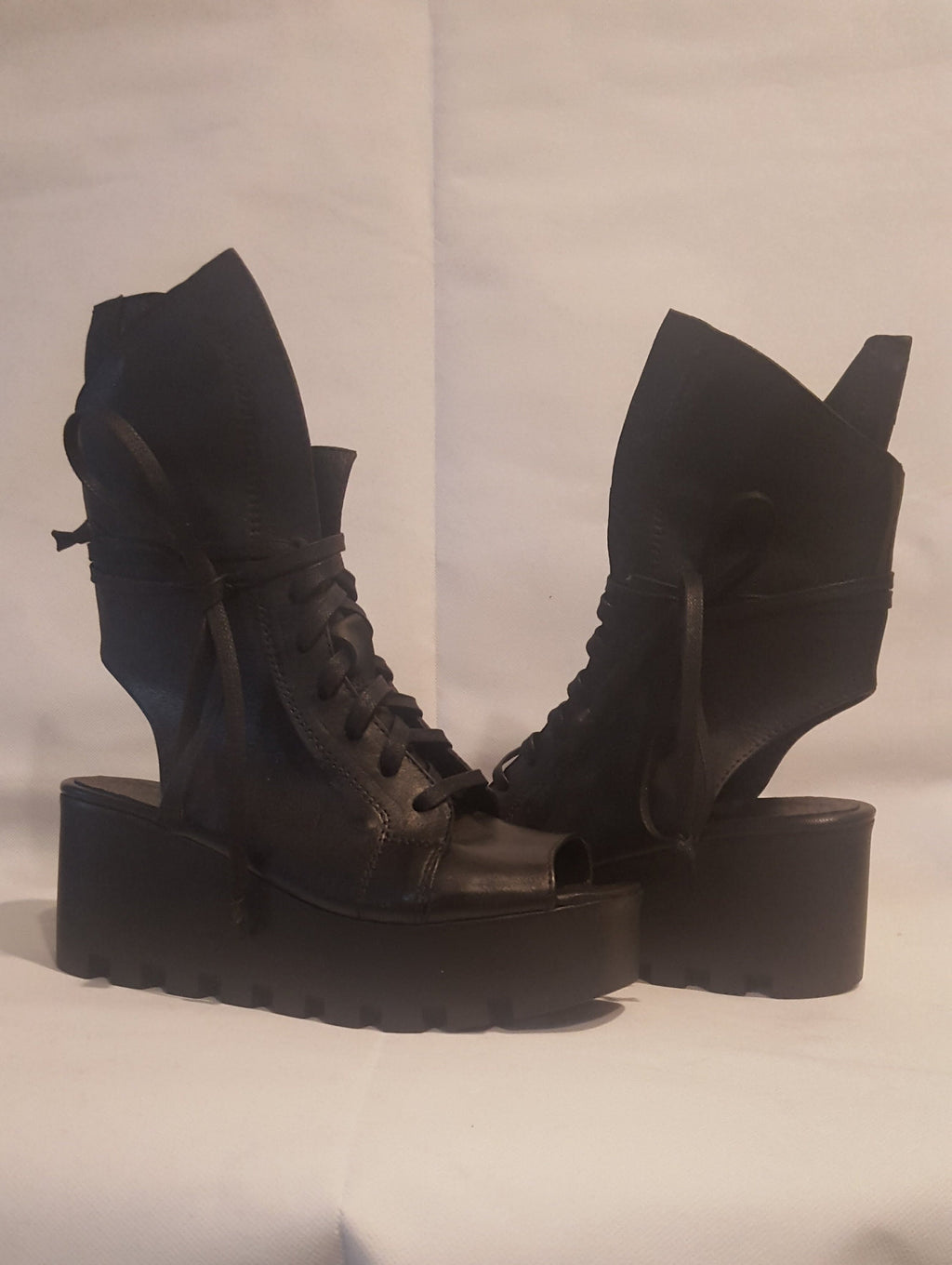 Platform Leather Sandals, High Summer Sandals, Combat Sandals, Open Toe Sandals, Genuine Leather Sandals , Black Boots, Gothic Sandals