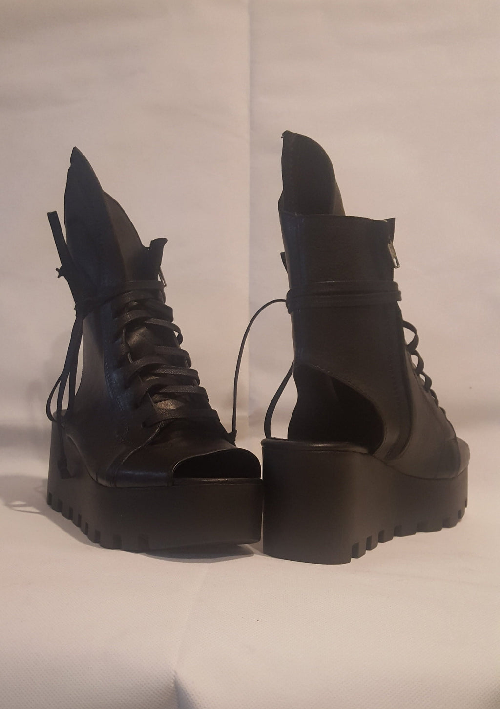 Platform Leather Sandals, High Summer Sandals, Combat Sandals, Open Toe Sandals, Genuine Leather Sandals , Black Boots, Gothic Sandals