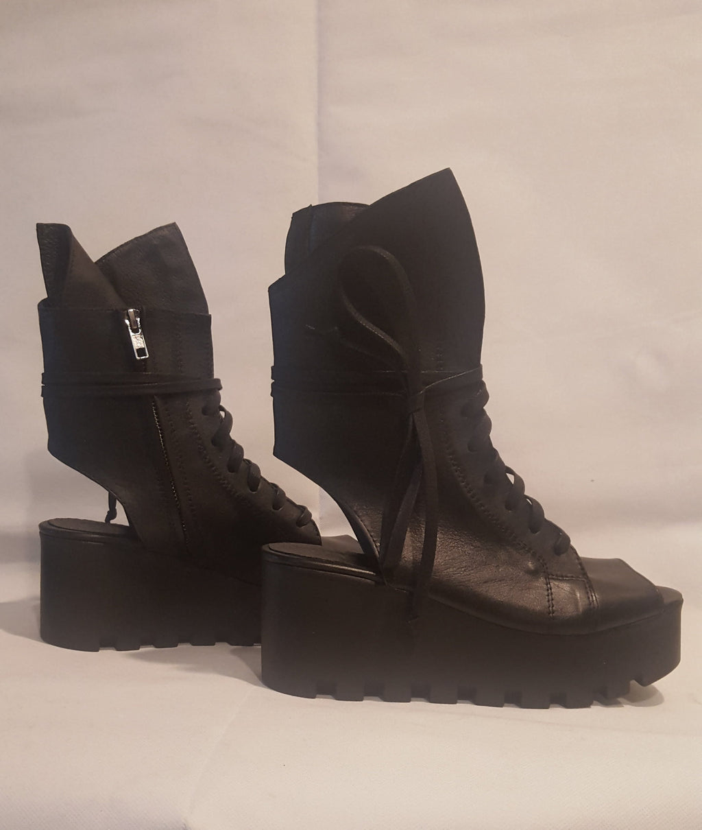Platform Leather Sandals, High Summer Sandals, Combat Sandals, Open Toe Sandals, Genuine Leather Sandals , Black Boots, Gothic Sandals
