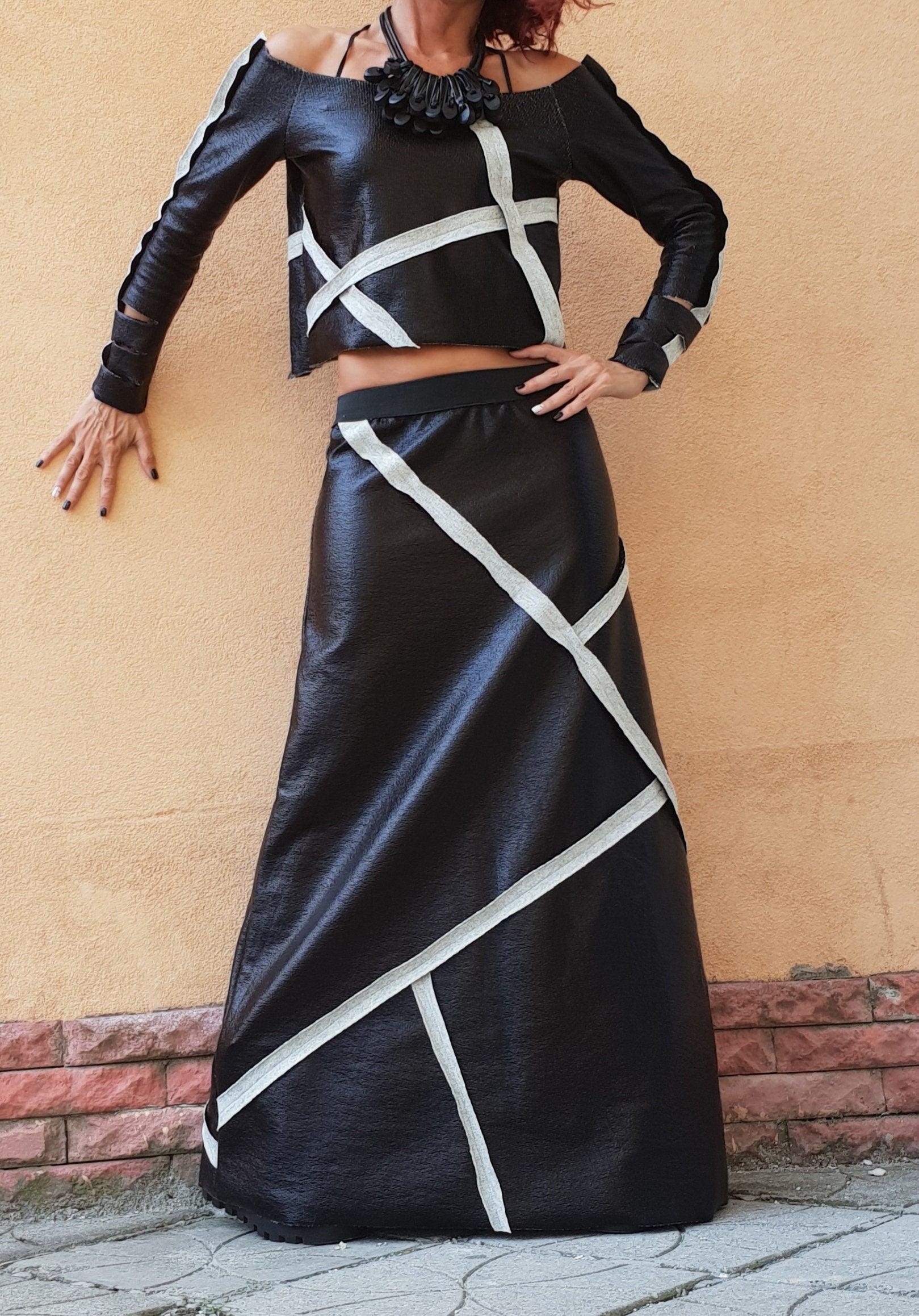 Extravagant Set, Gothic Women Set, Women Suit, Plus Size, Women Casual Extravagant Outfit, Blouse And Skirt Set, Steampunk Costume