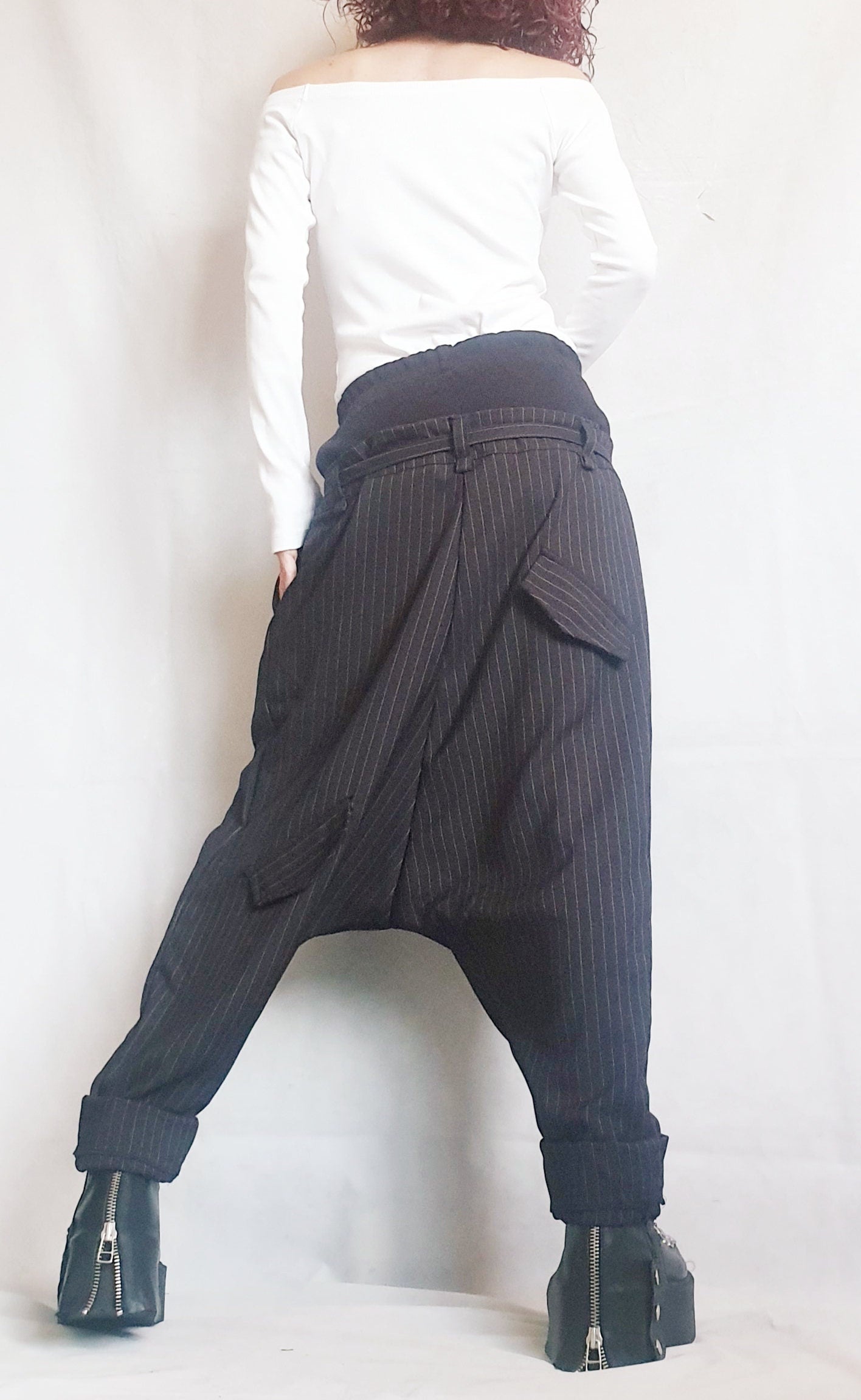 Avant Garde Pants, Harem Pants Women, Drop Crotch Pants, Baggy Pants, Extravagant Pants, Loose Pants