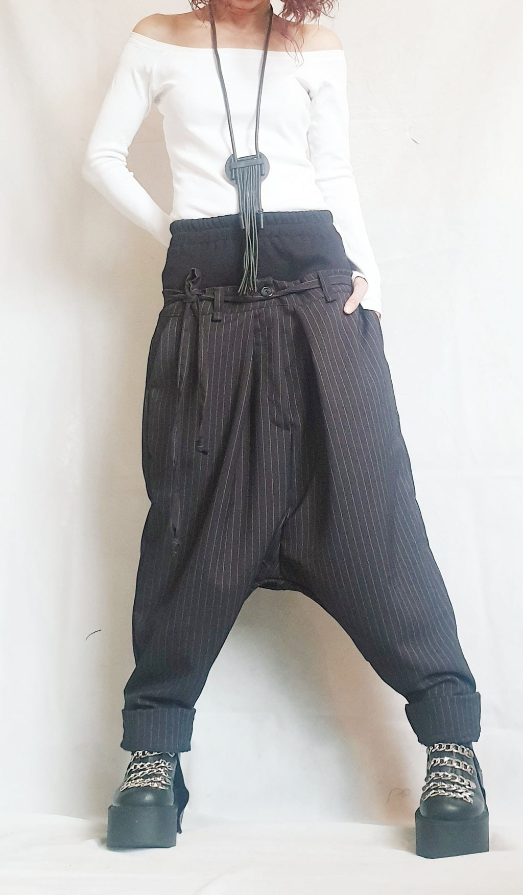 Avant Garde Pants, Harem Pants Women, Drop Crotch Pants, Baggy Pants, Extravagant Pants, Loose Pants