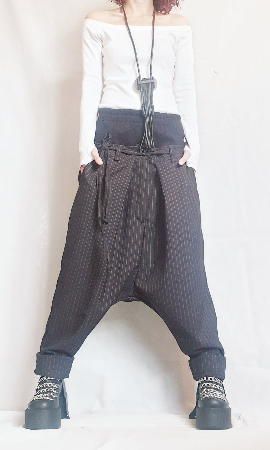 Avant Garde Pants, Harem Pants Women, Drop Crotch Pants, Baggy Pants, Extravagant Pants, Loose Pants