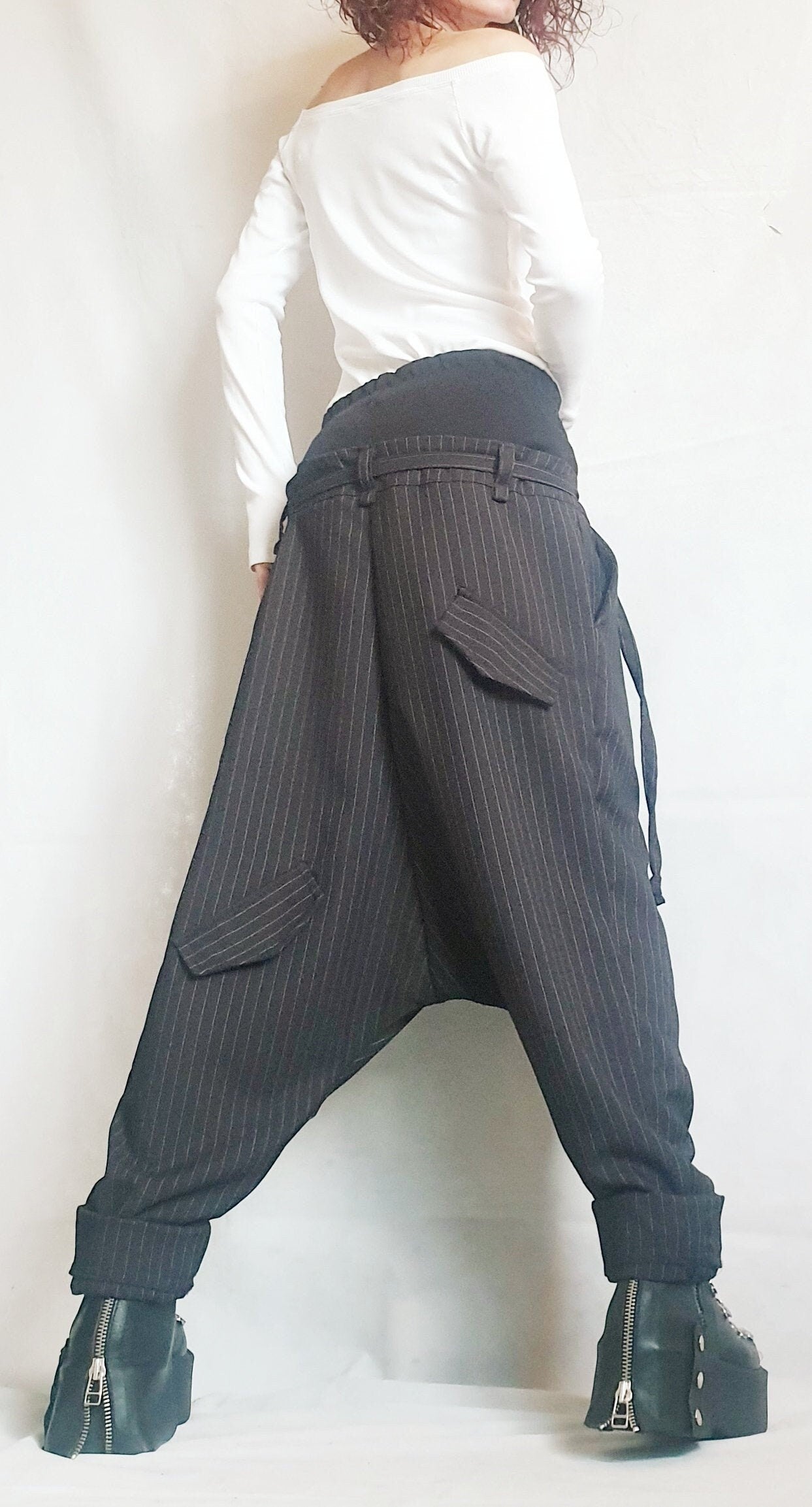 Avant Garde Pants, Harem Pants Women, Drop Crotch Pants, Baggy Pants, Extravagant Pants, Loose Pants
