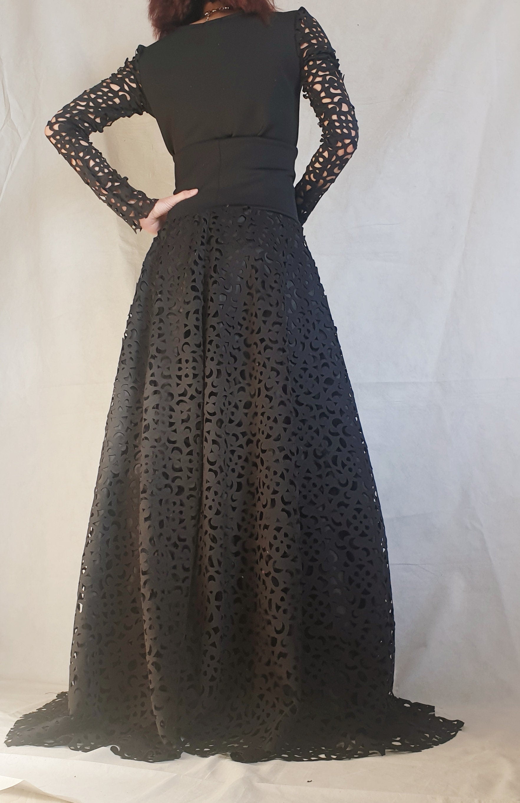 Extravagant Set, Gothic Women Set, Women Cocktail Costume, Women Wedding Set, Blouse And Long Skirt Set, Christmas New Year set