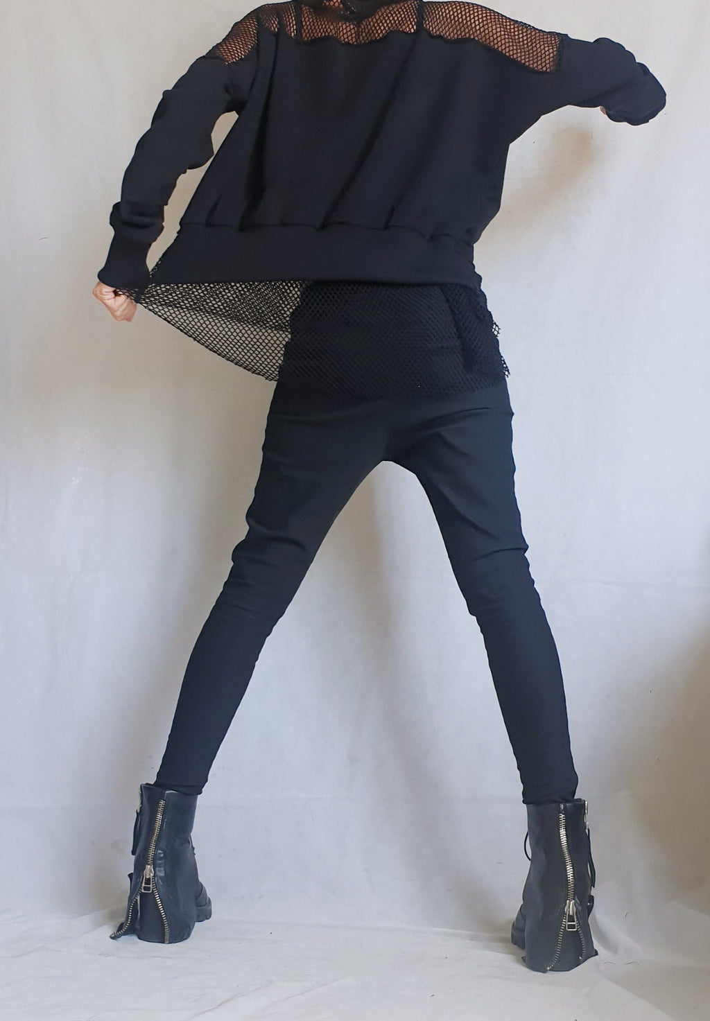 Avant Garde Blouse, Deconstructed Top, Extravagant Asymmetric Top, Loose Blouse, Steampunk Tunic, Oversize Tunic, Tulle Top, Long Sleeve